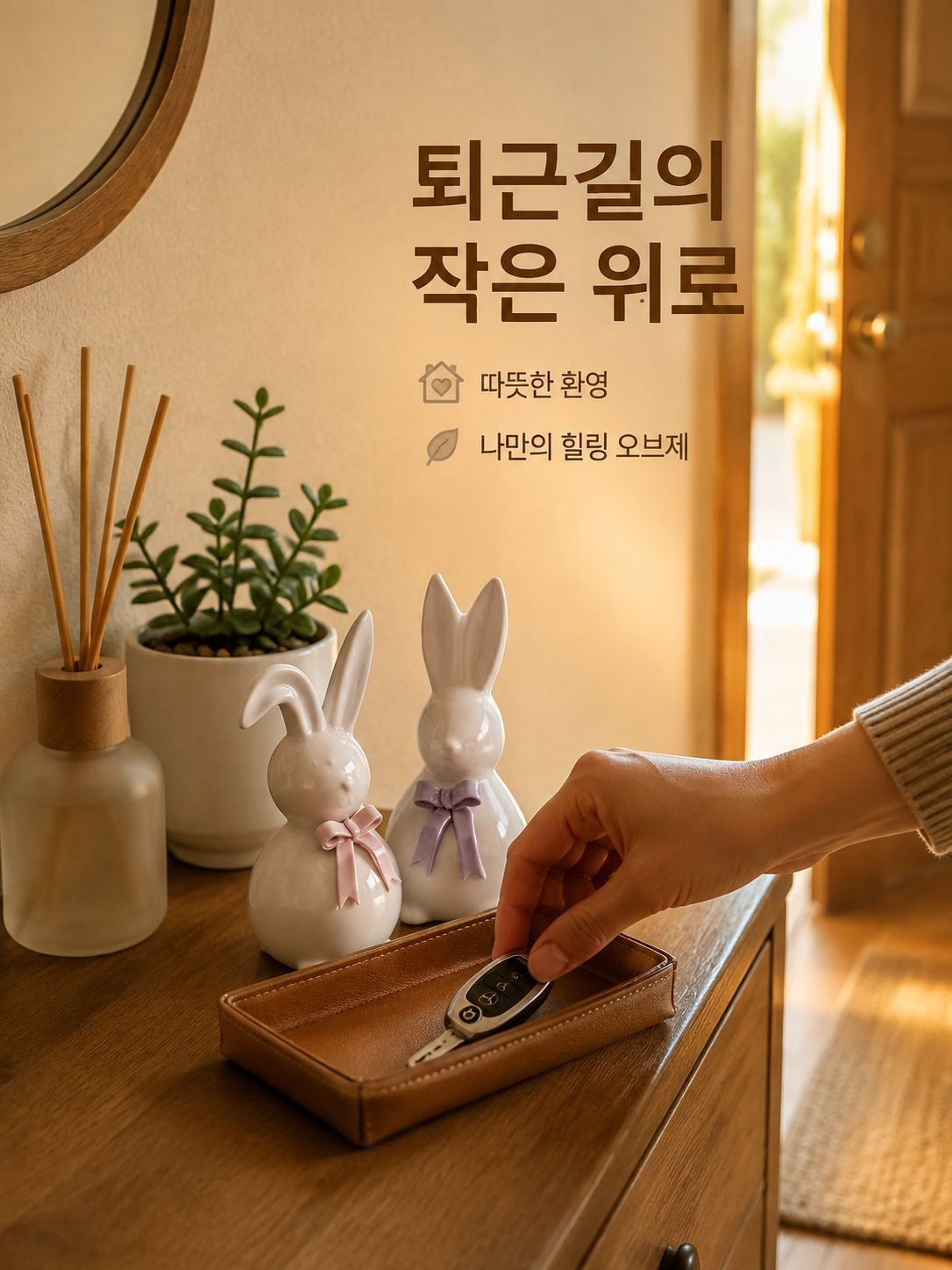 창의적인 세라믹 토끼 장식