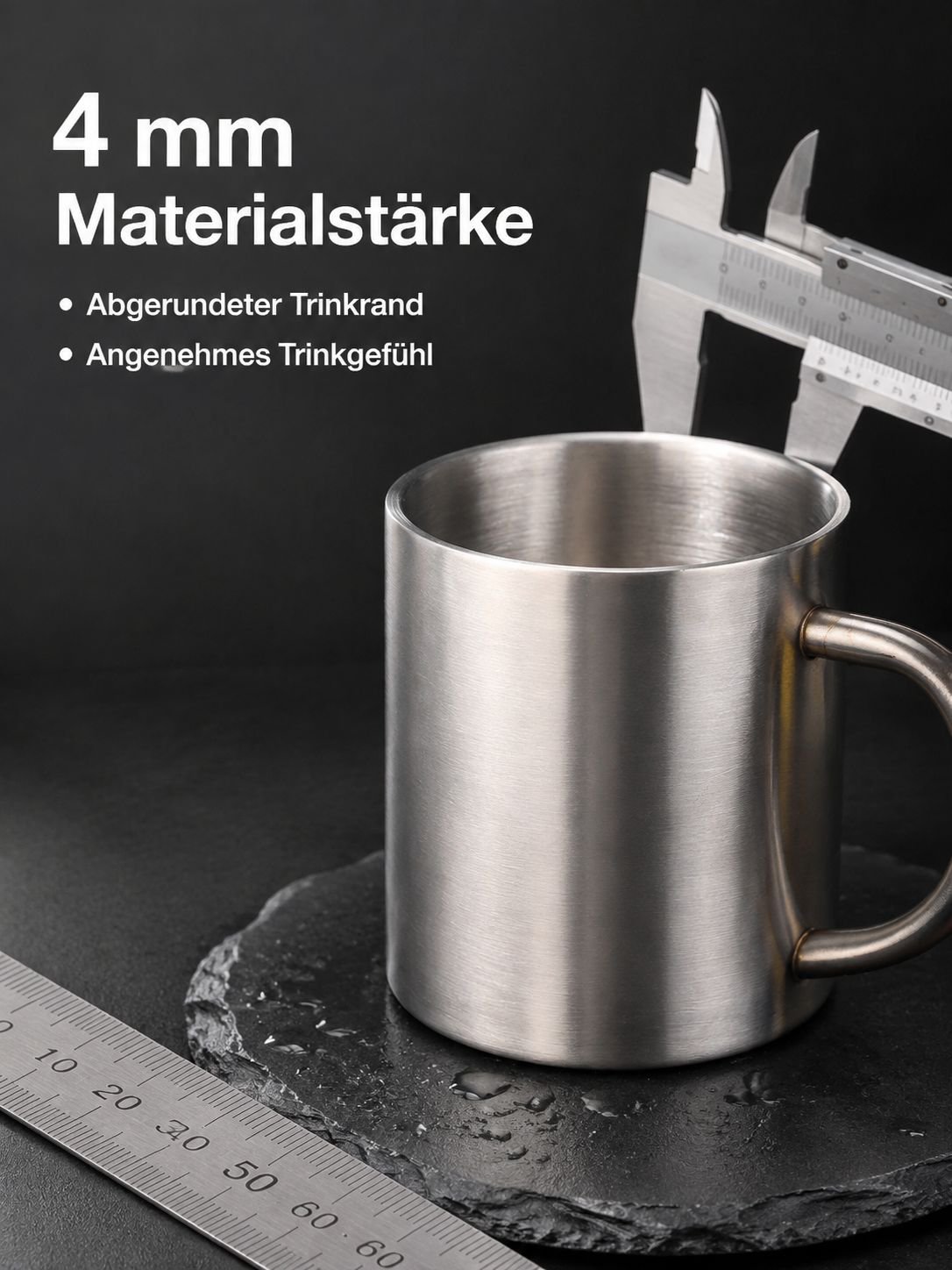 Hitzebeständiger Thermobecher mit ergonomischem Griff