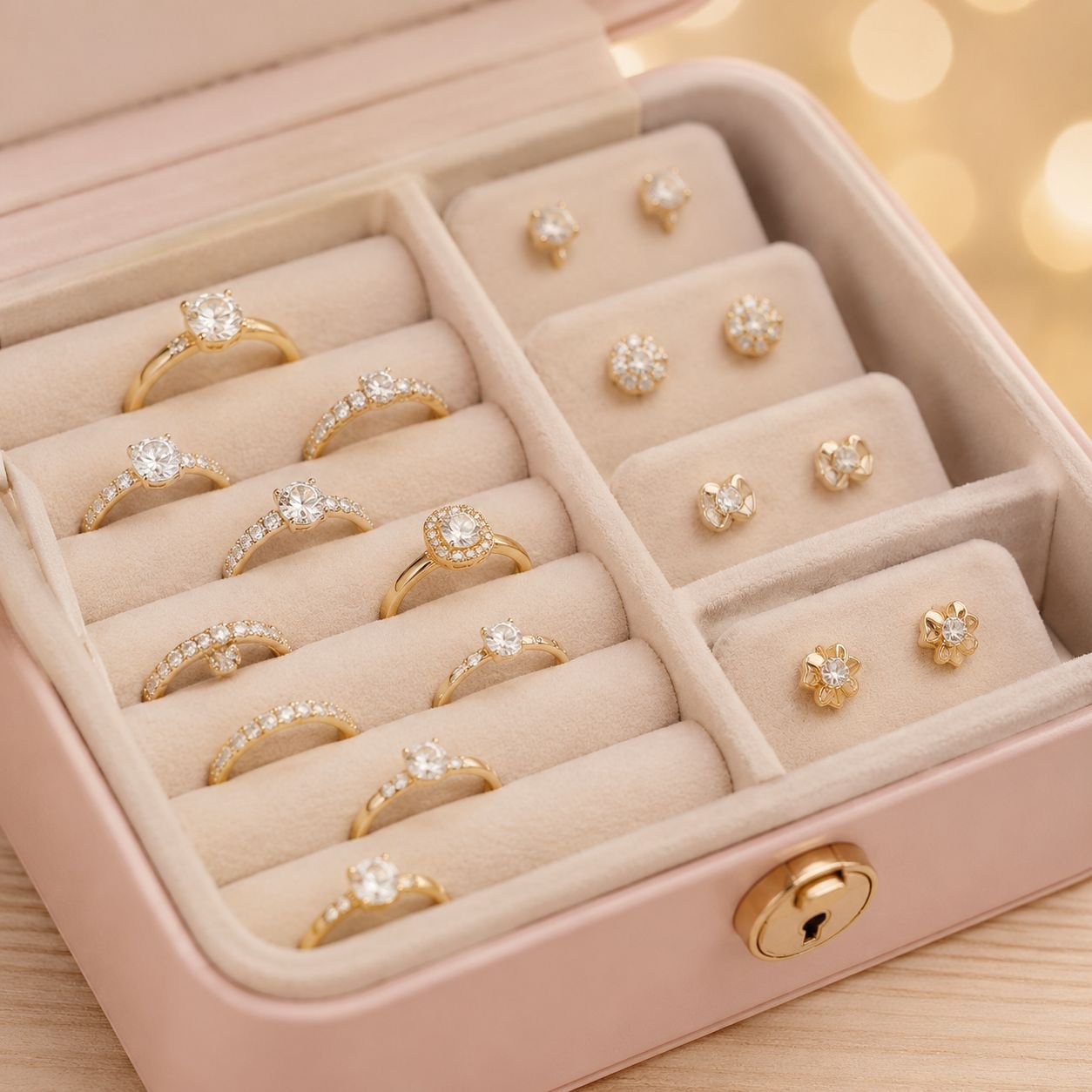 High-class lockable organizer for necklaces