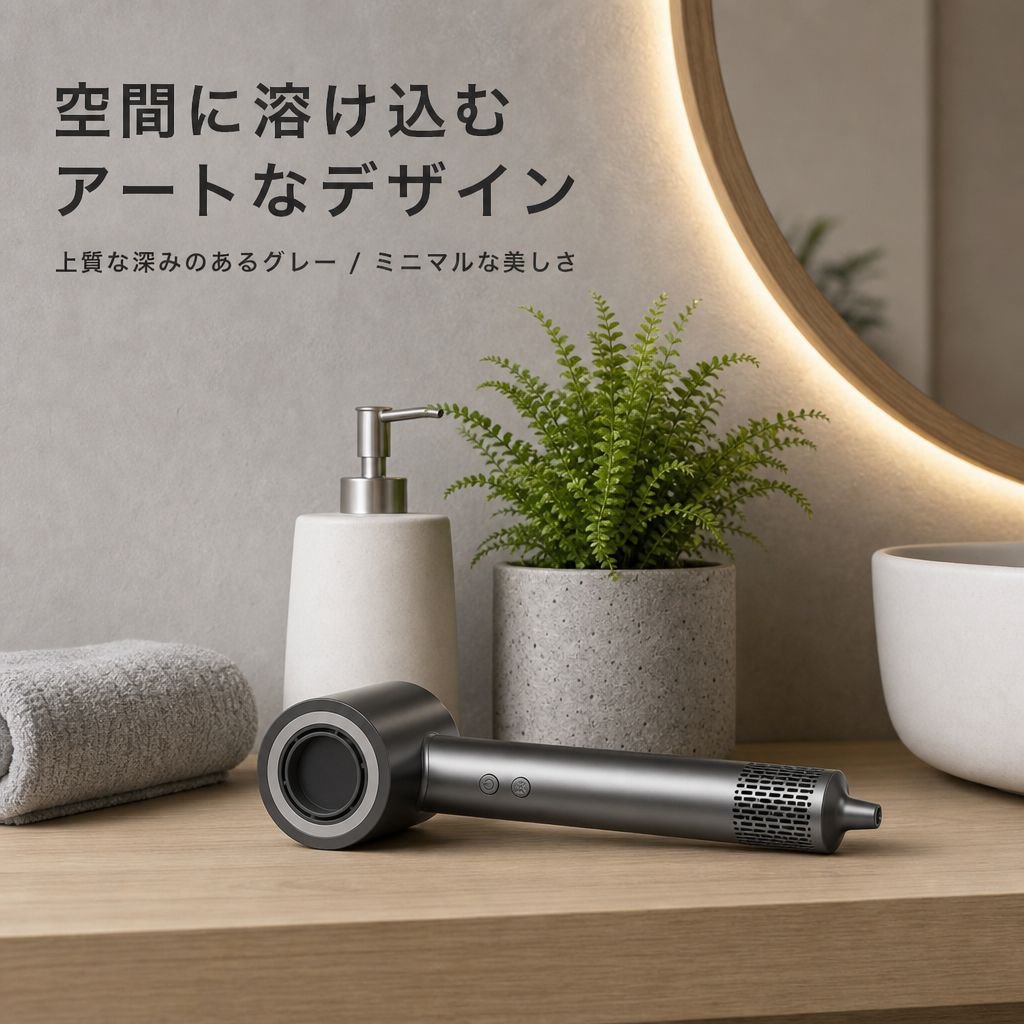 スマート温度表示大風量ヘアドライヤー
