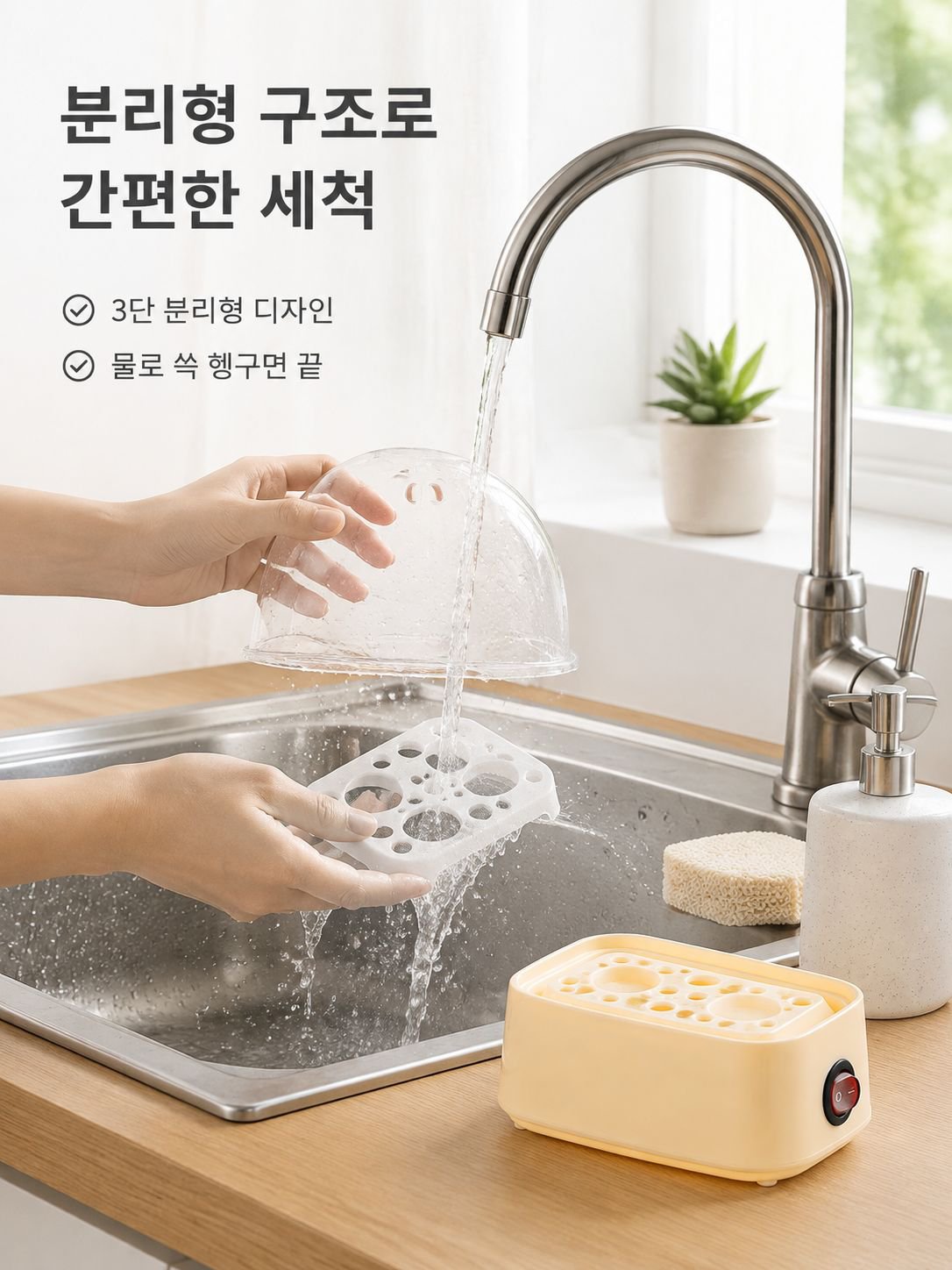 휴대용 아침 계란찜기
