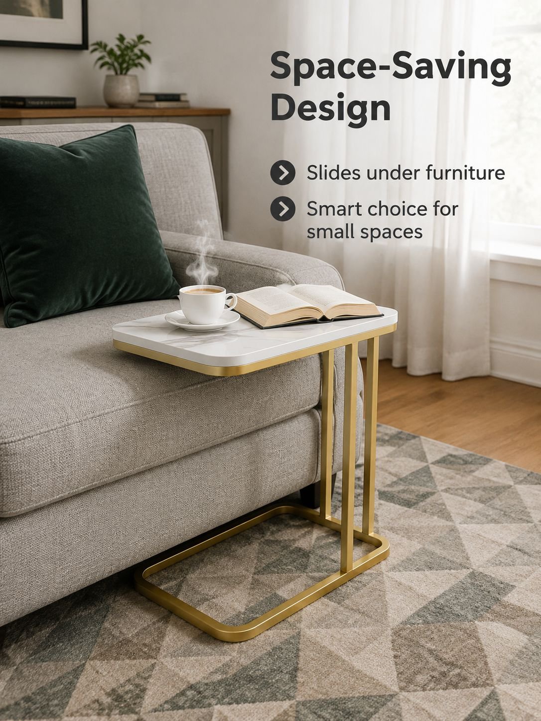 Modern Simple Portable Small Square Table Sofa Side Coffee Tea Table