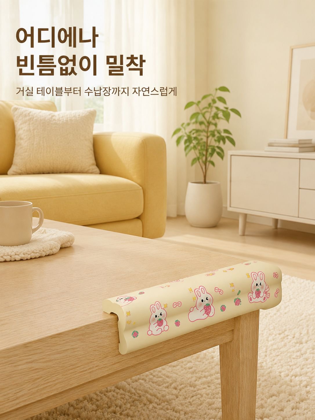 Home No-Stick Cloud Baby Thickened Edge Protector on table corner