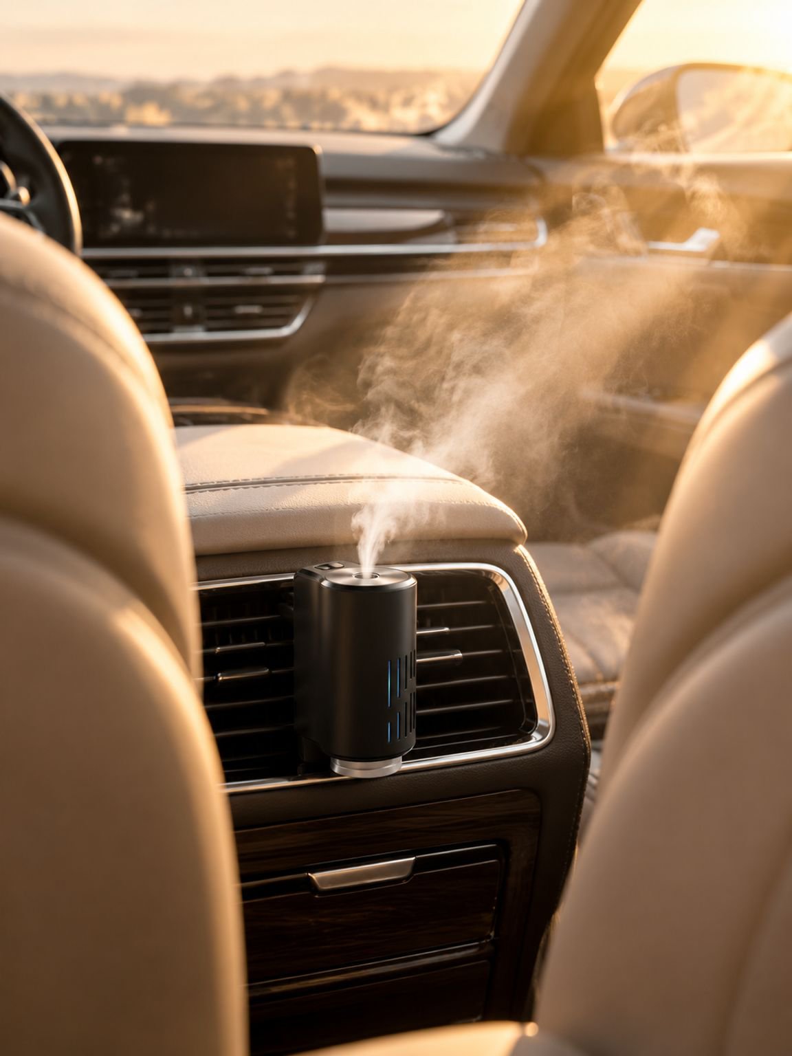 Máquina de aromaterapia para automóvil con salida de aire inteligente, difusor automático de aleació