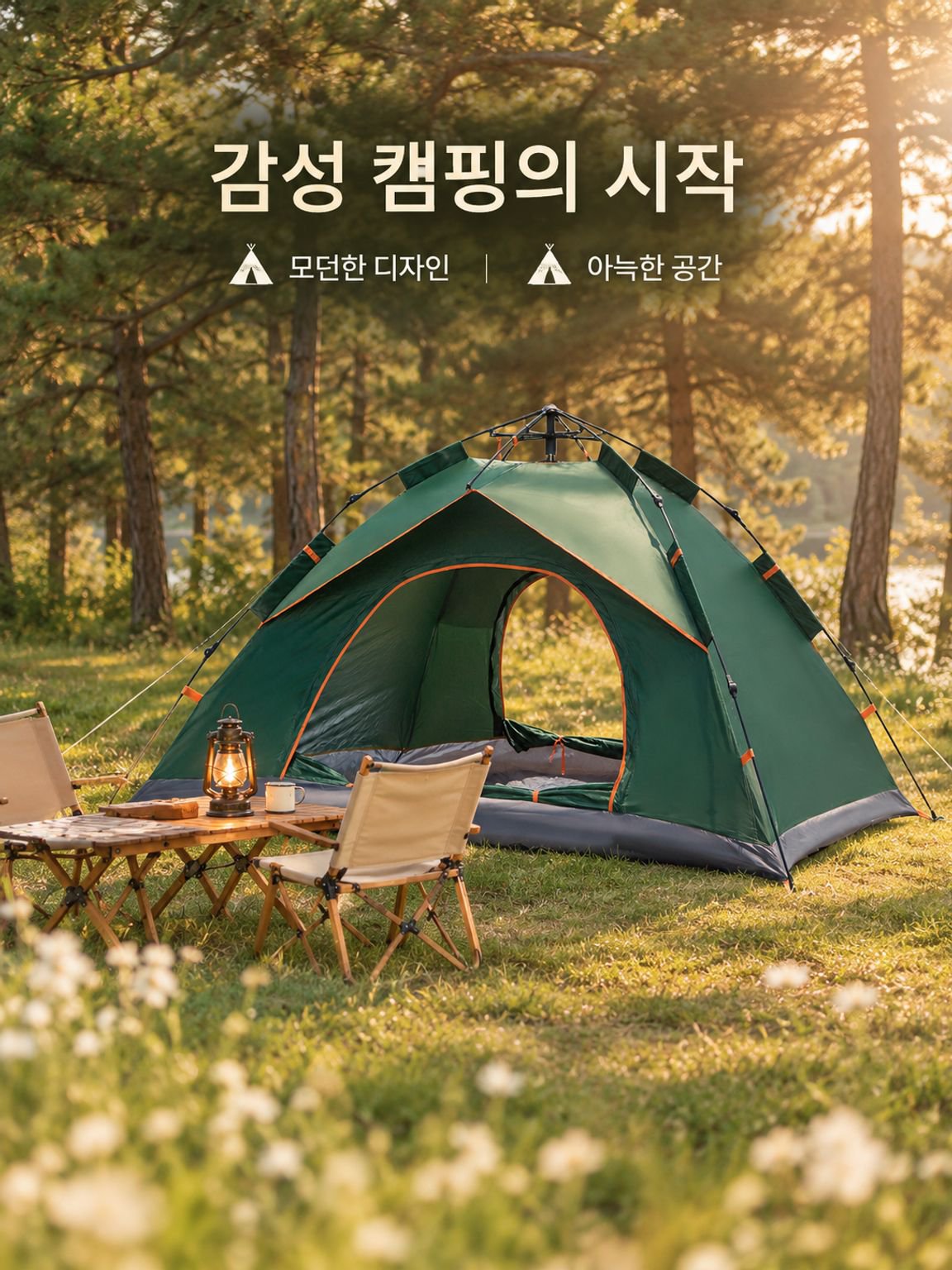 야외 캠핑 비에 강한 내구성 접이식 텐트