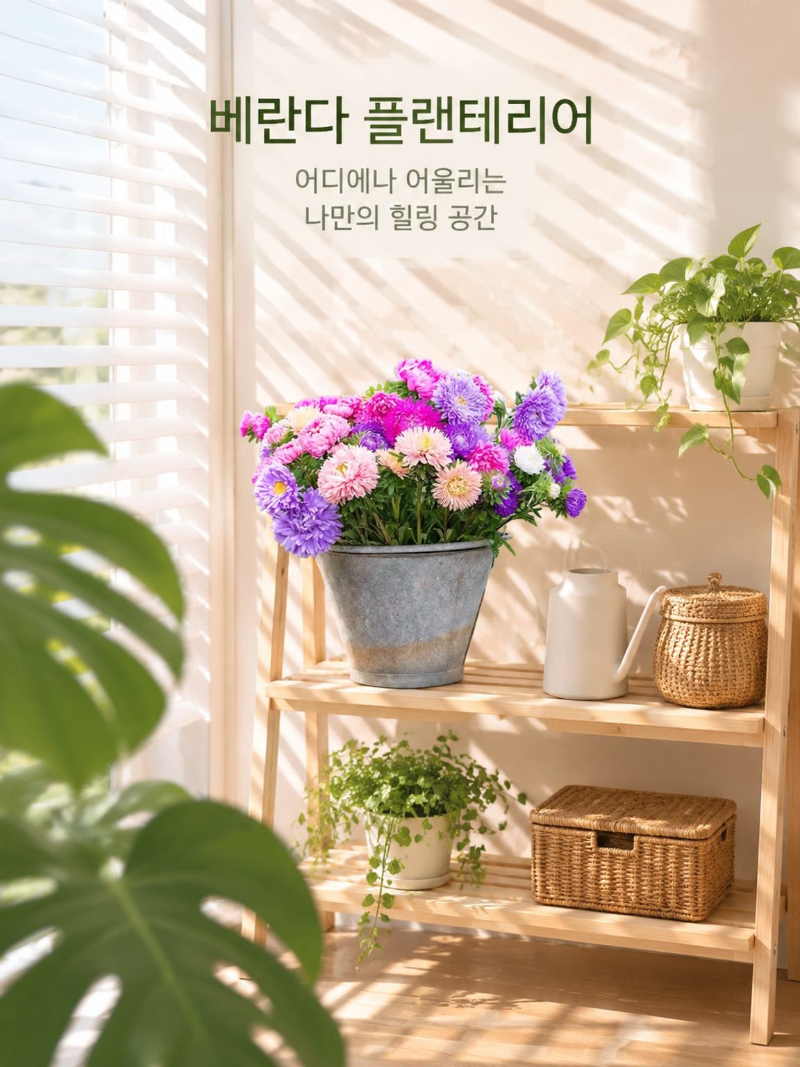 다채로운 캔디 화분 꽃