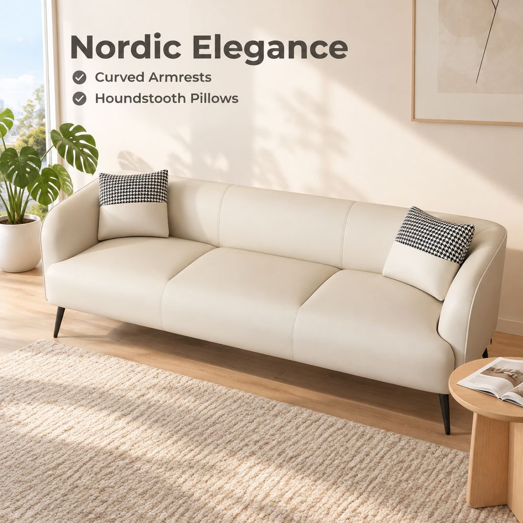 All-in-One Tech Fabric Sofa for Small Spaces