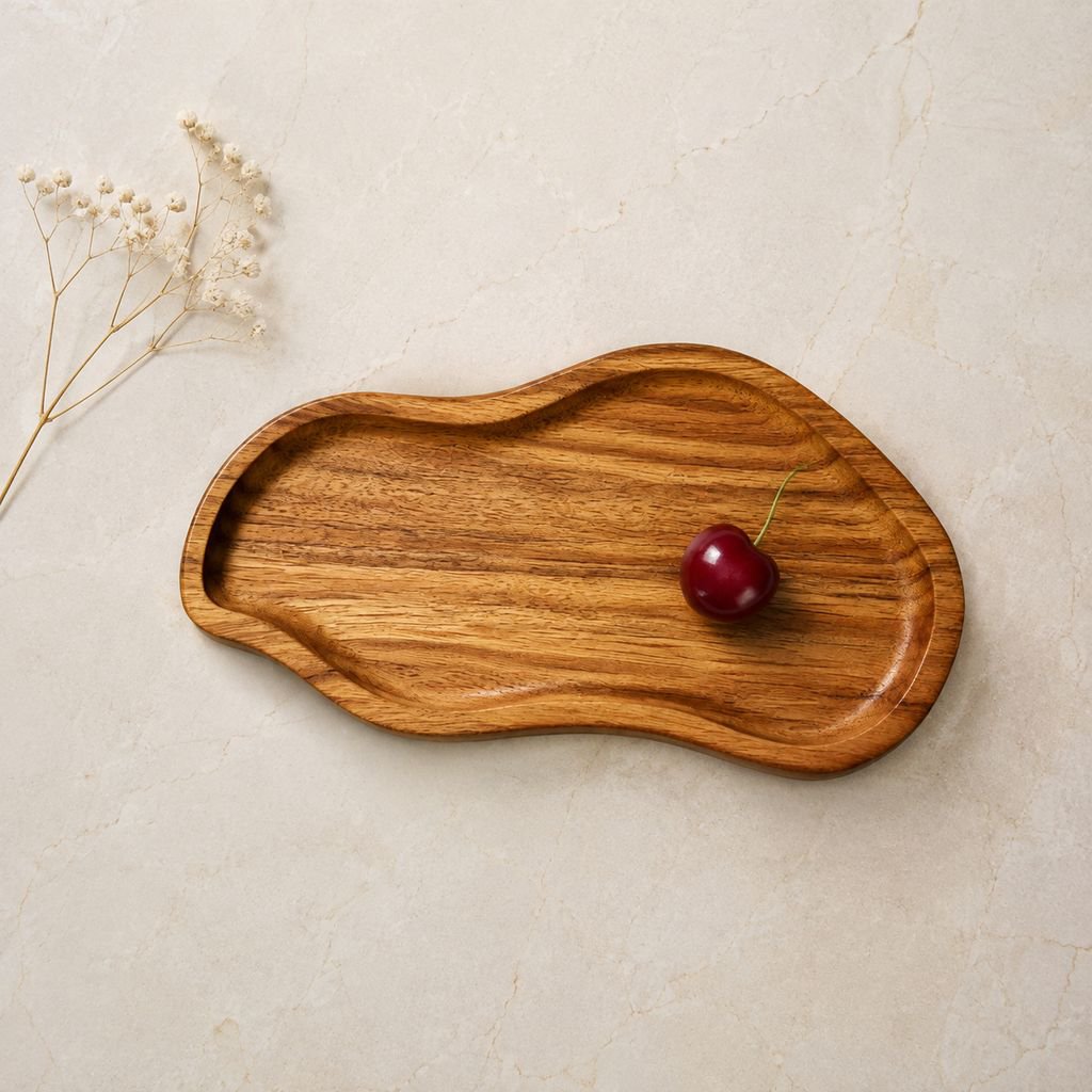 Unique peanut-shaped serving plate for home