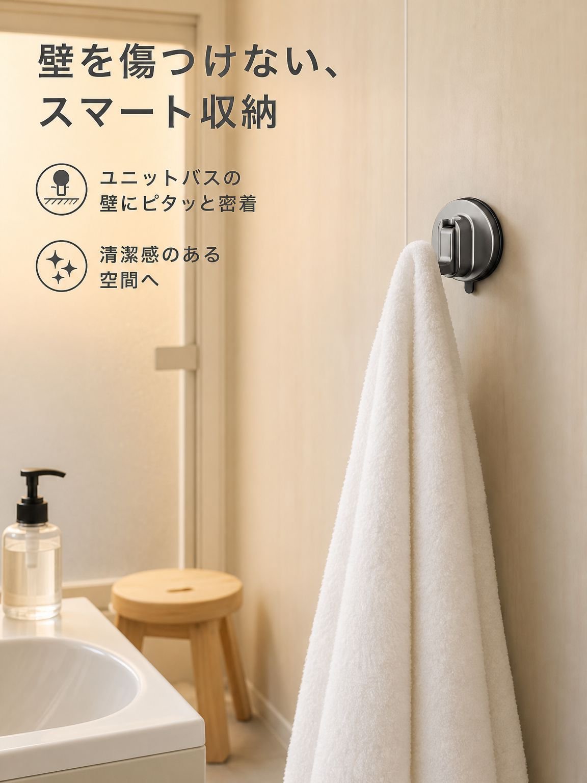吸盤付き洋服フック