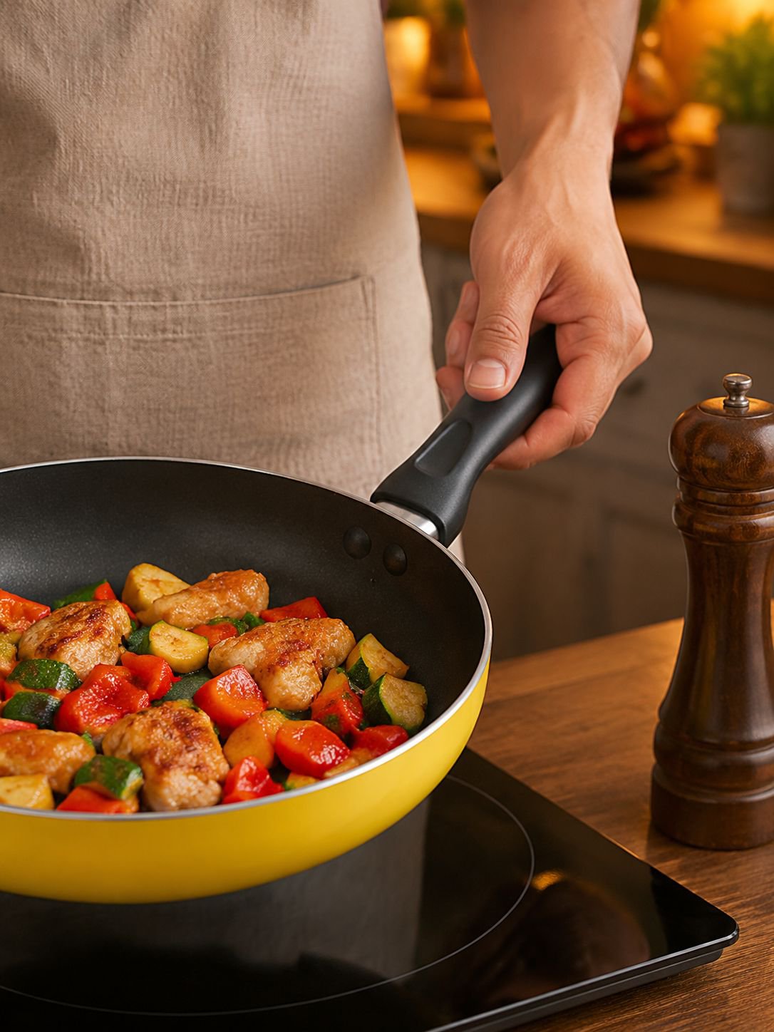 Easy to clean non-stick cookware for kitchen