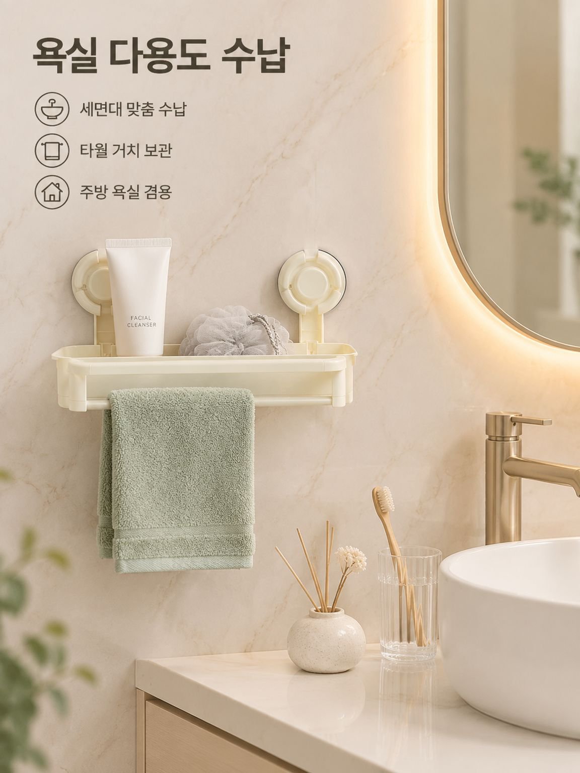 다기능 흡착식 행주 건조대