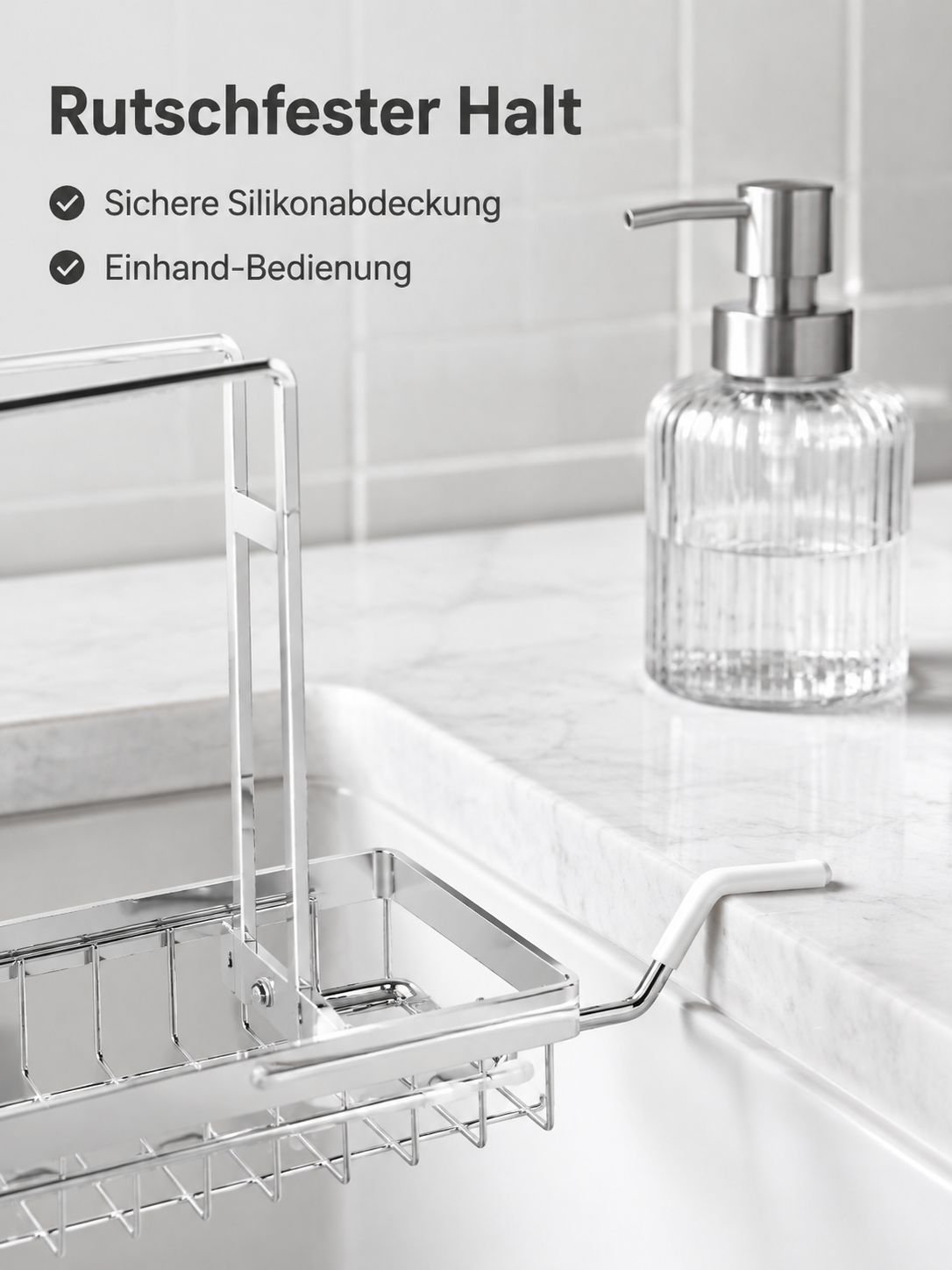 Küchenspülbecken-Ablage, vielseitiges Aufbewahrungs- und Abtropfregal