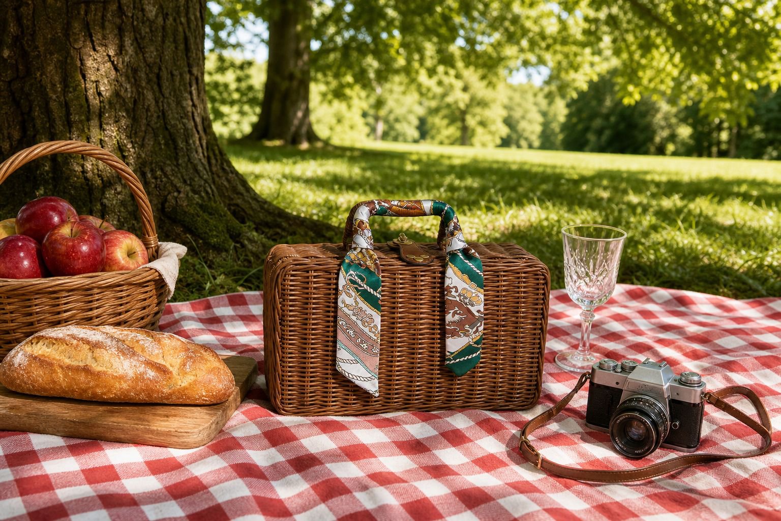 Hand-woven rattan suitcase gift box for holidays