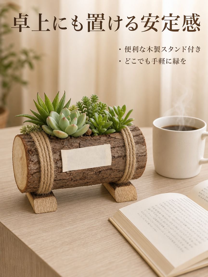 小さな中庭用装飾木製フェイクグリーンプランター
