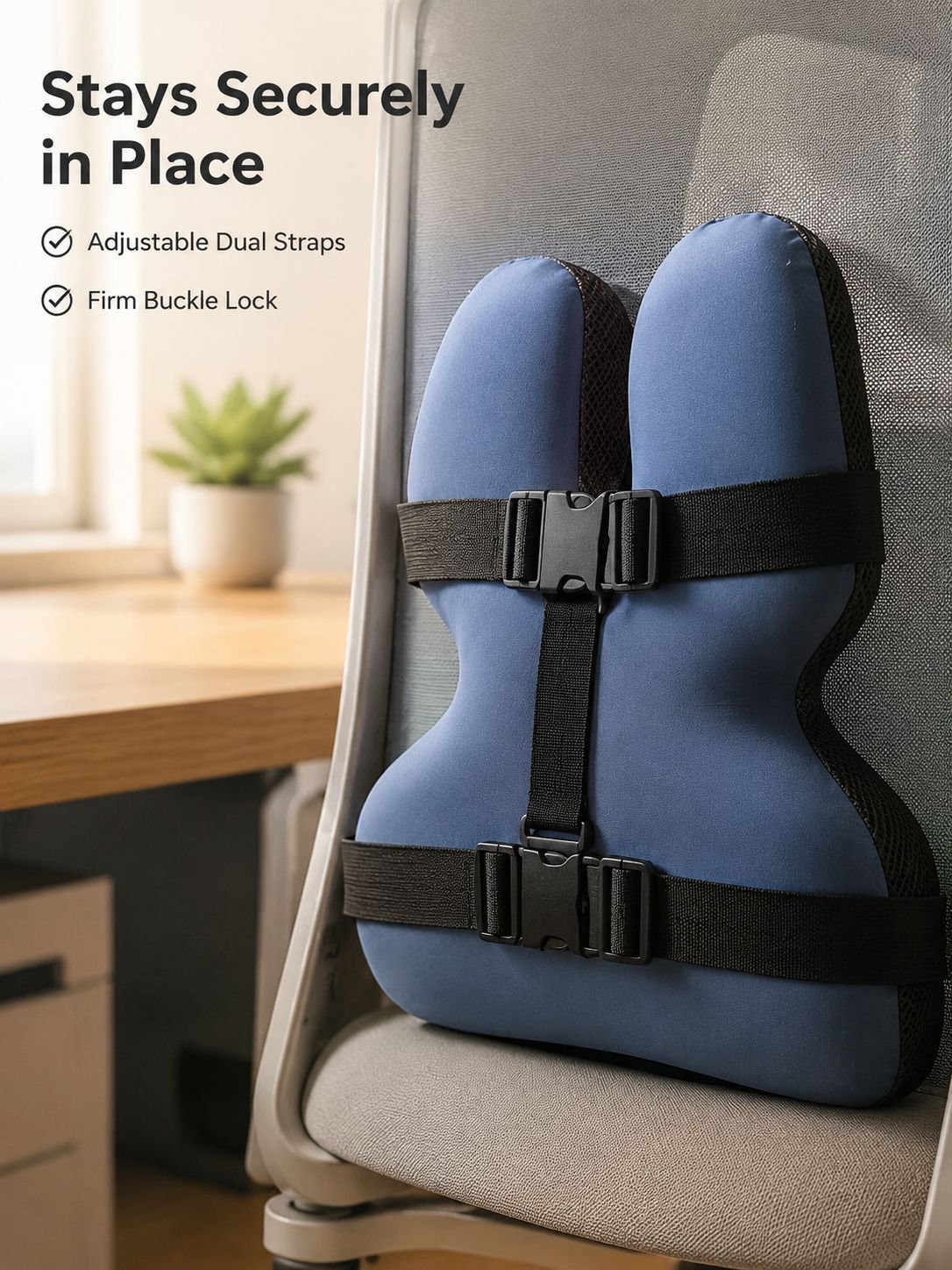 Office chair lumbar support pillow