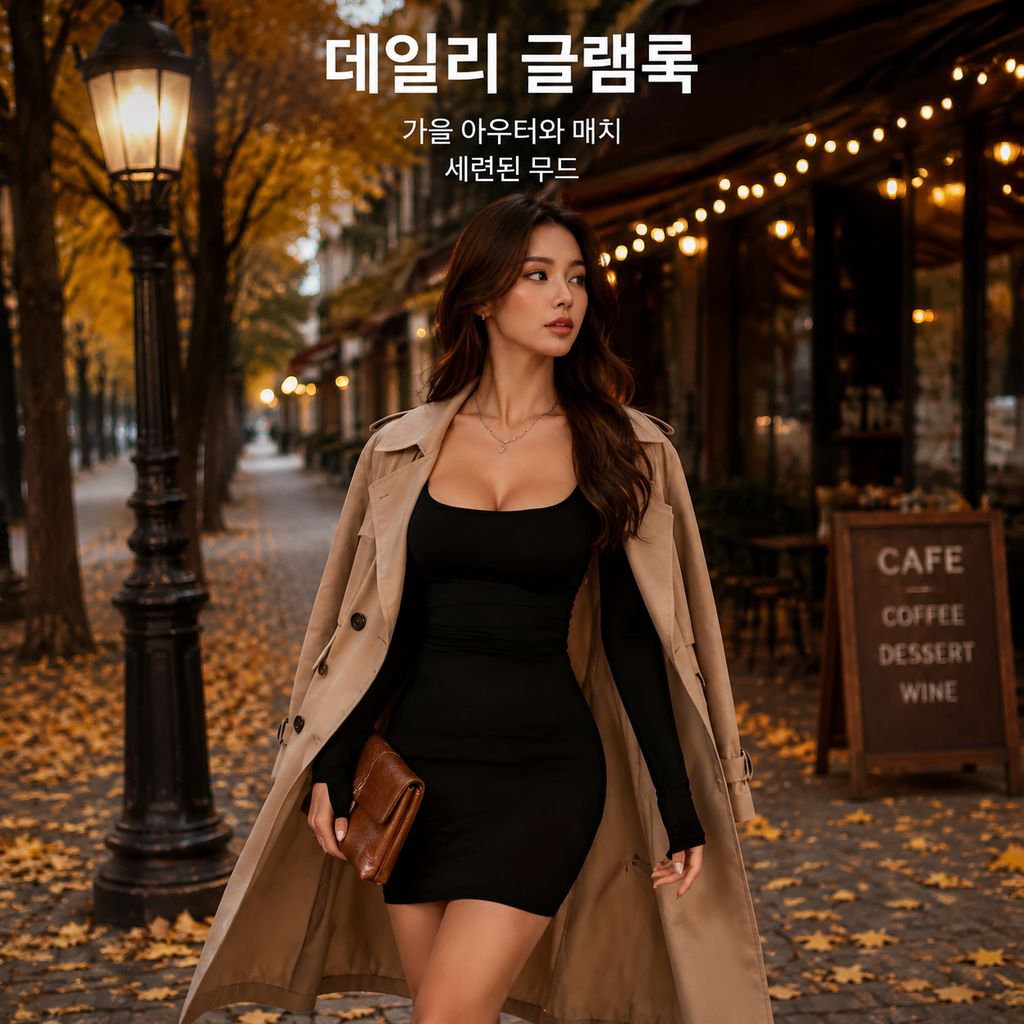 가을 신상 베이직 긴팔 원피스