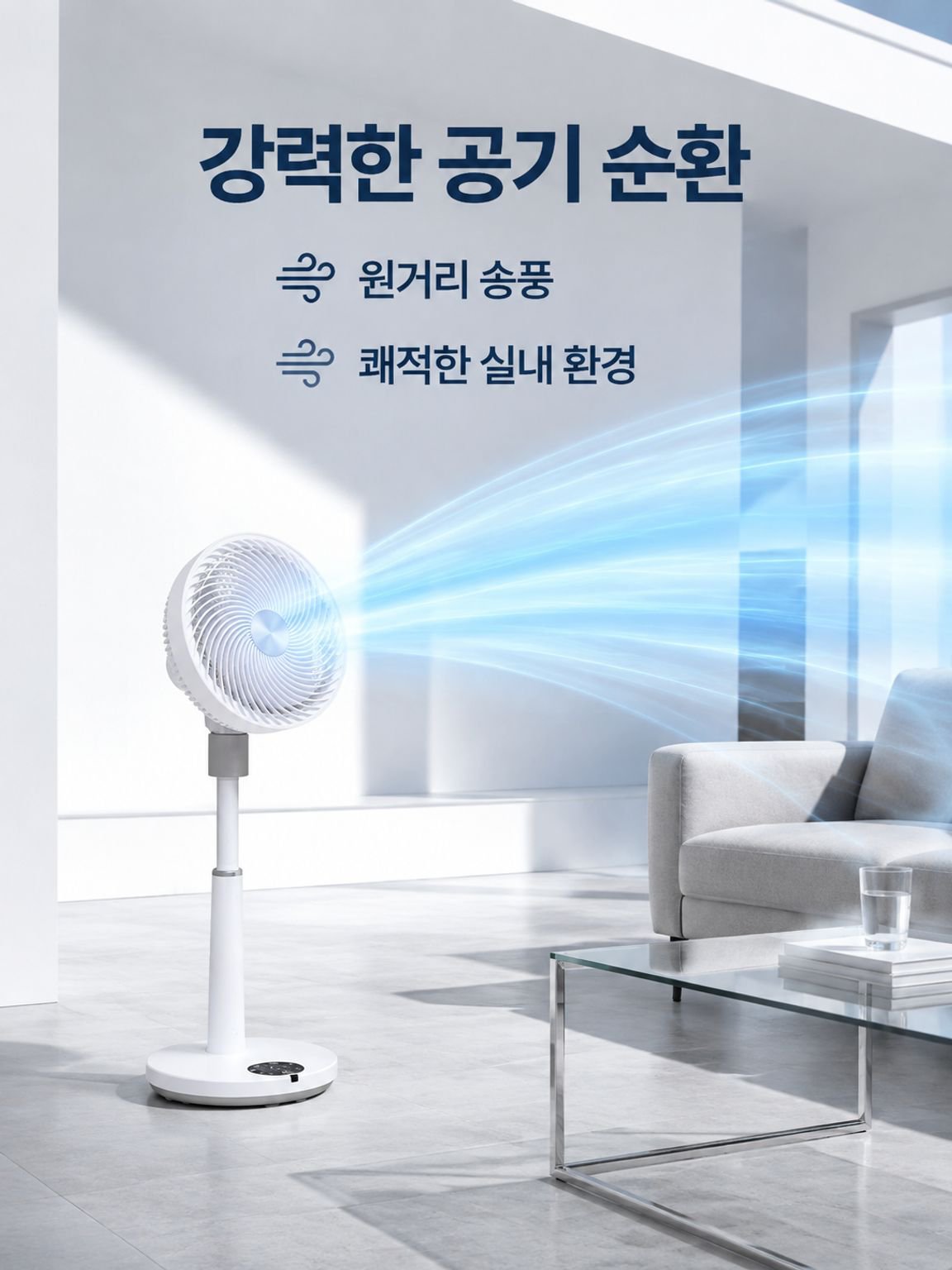 스마트 음성 공기 순환 스탠드 선풍기