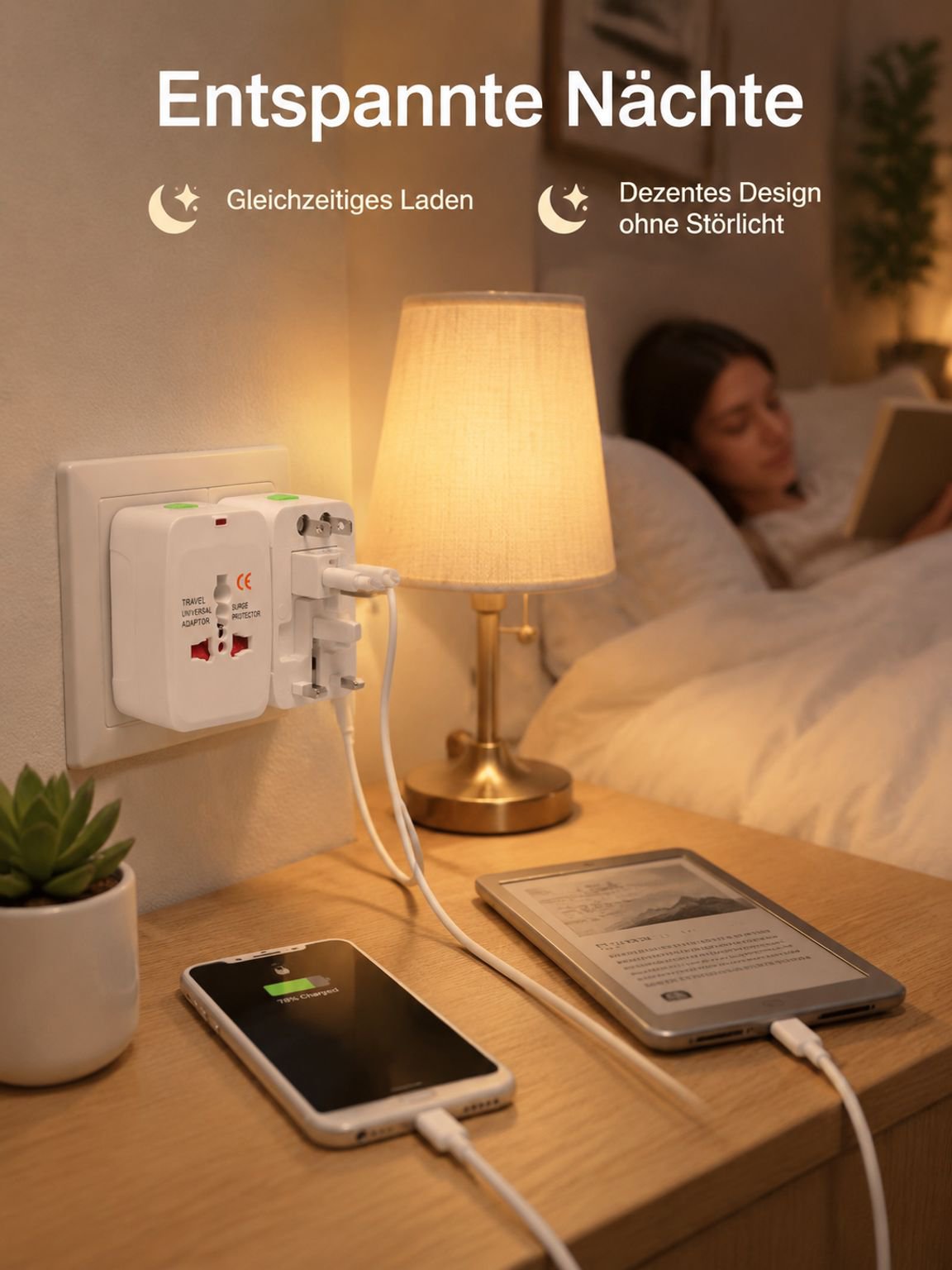 Adapter für Haushalt, Büro und Reisen abgestimmt