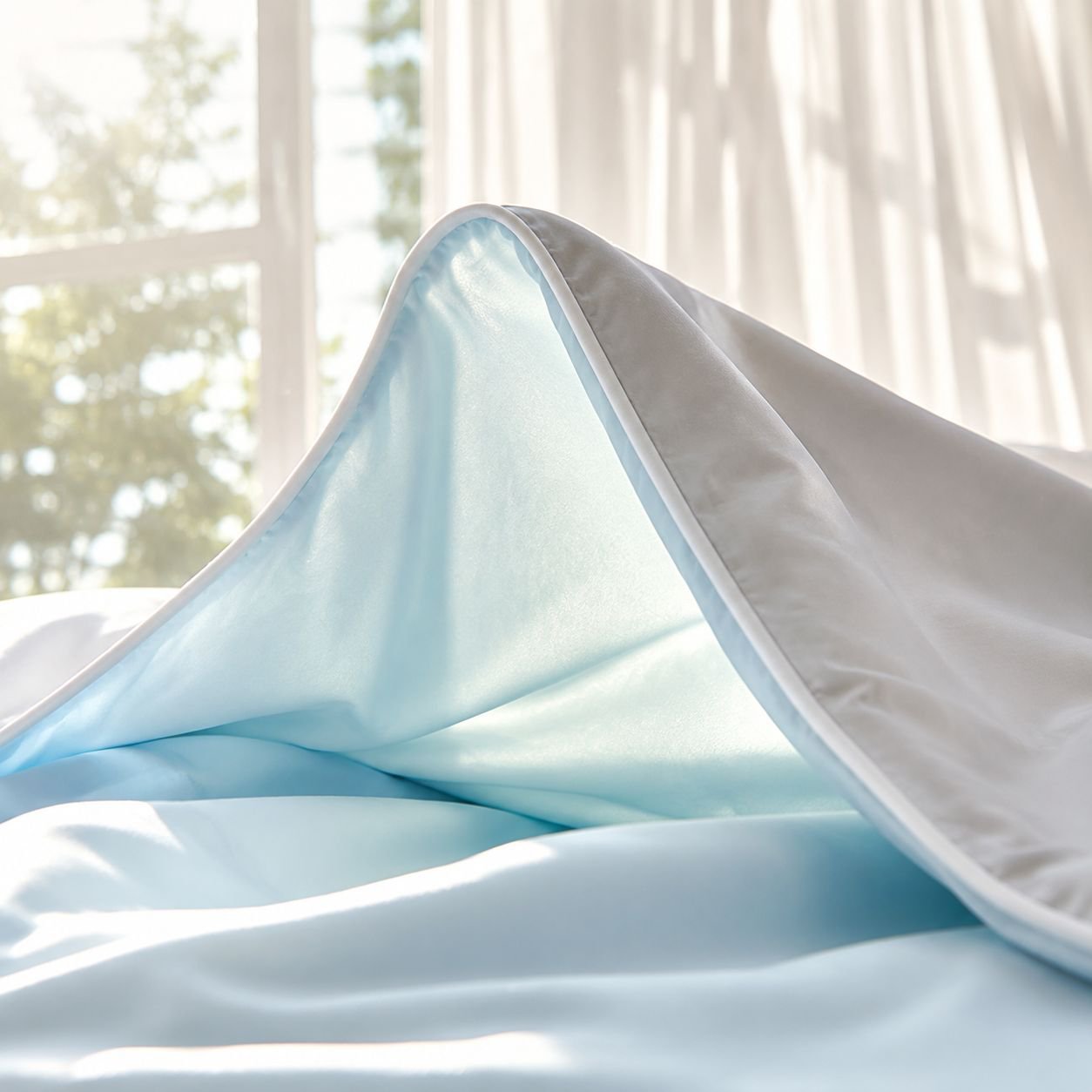 Machine washable summer blanket in single and double sizes