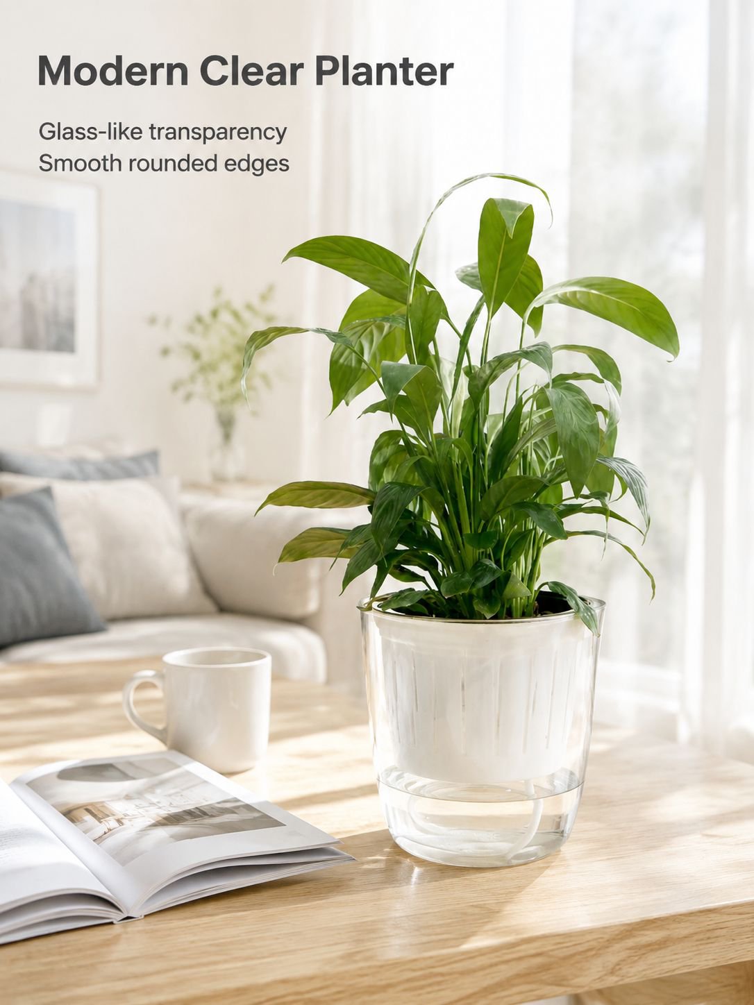 Self-Watering Plastic Flower Pot