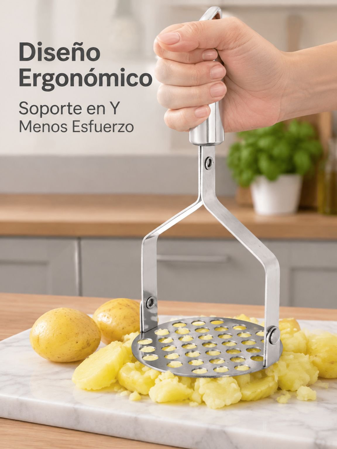 Herramienta multifuncional para triturar patatas y ajo