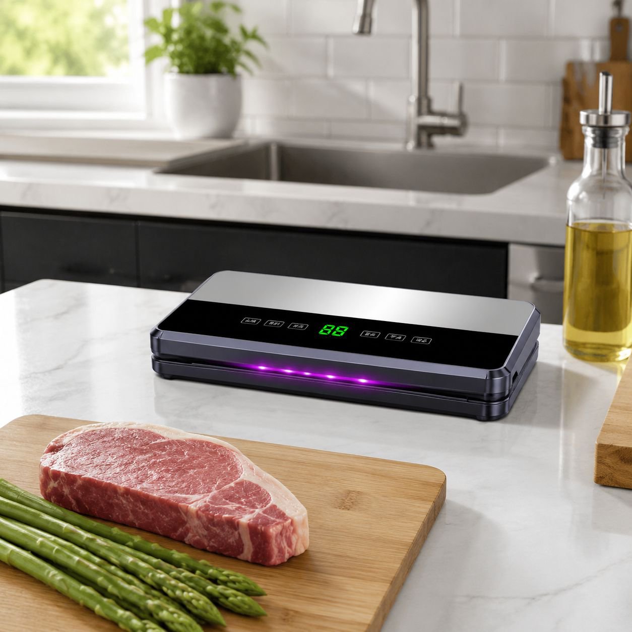 Set de selladora al vacío JMY con rollo, máquina de envasado doméstica