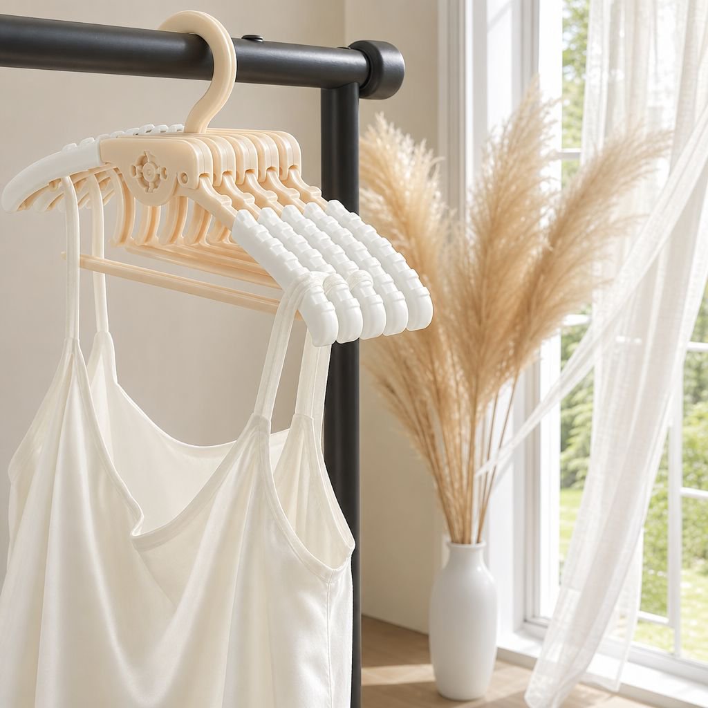 Infant Special Hanger Adjustable Solid Wood Sliding Household Hanger