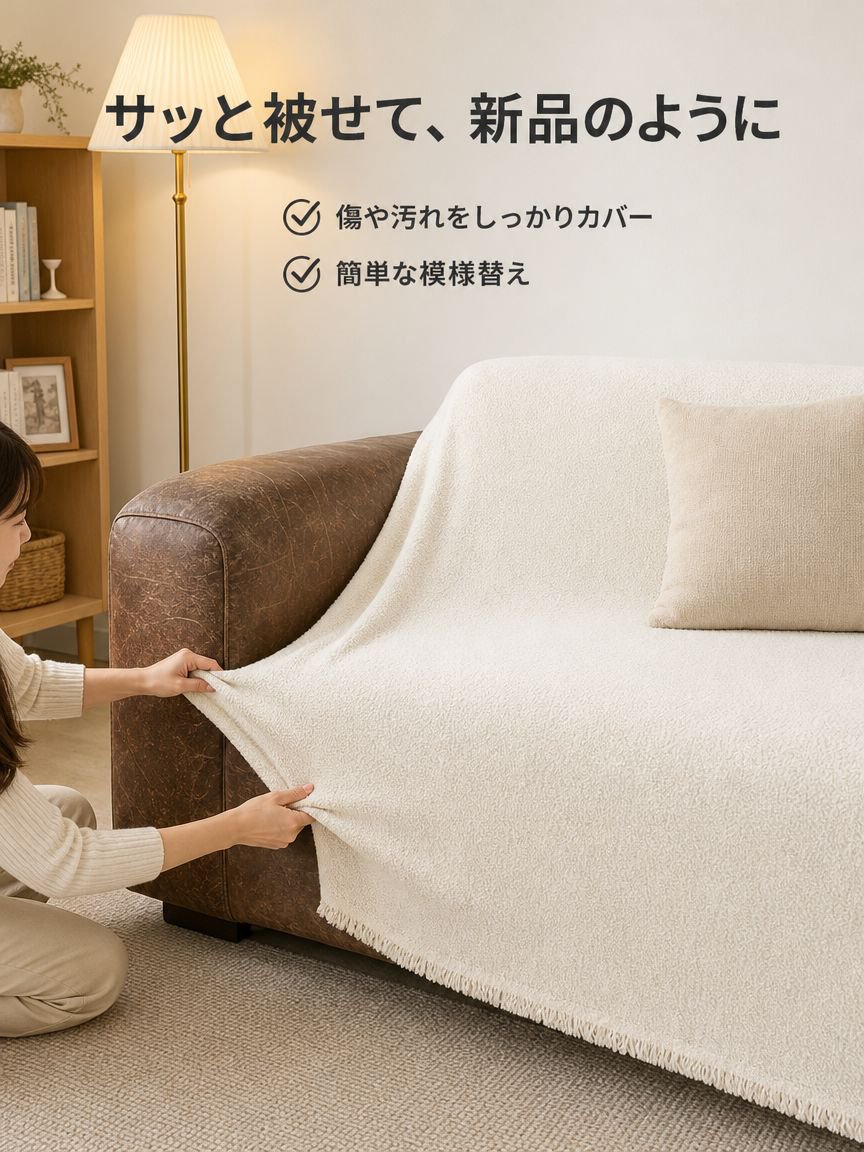 伸縮性ソファーカバー