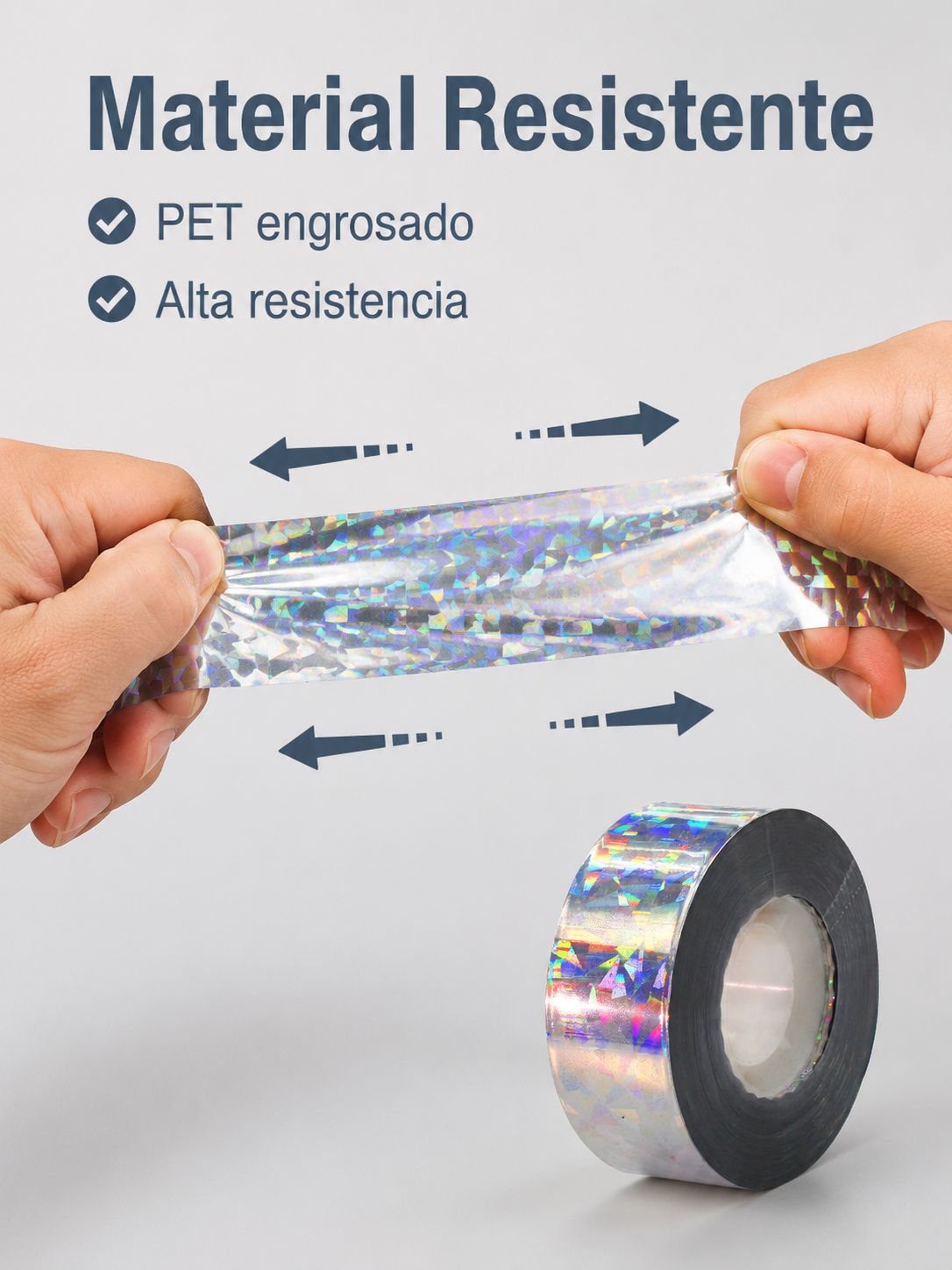 Cinta reflectante anti-pájaros para huertos y balcones, tiras láser repelentes de aves