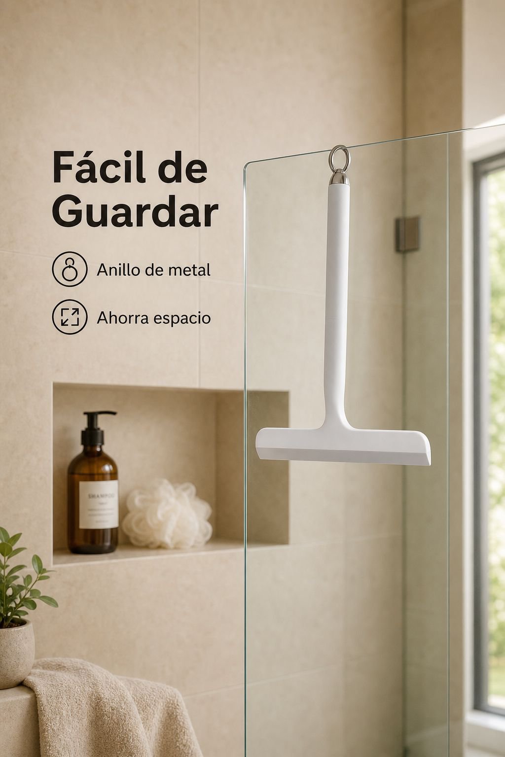 Rasqueta de plástico para ventanas, herramienta de limpieza para el hogar