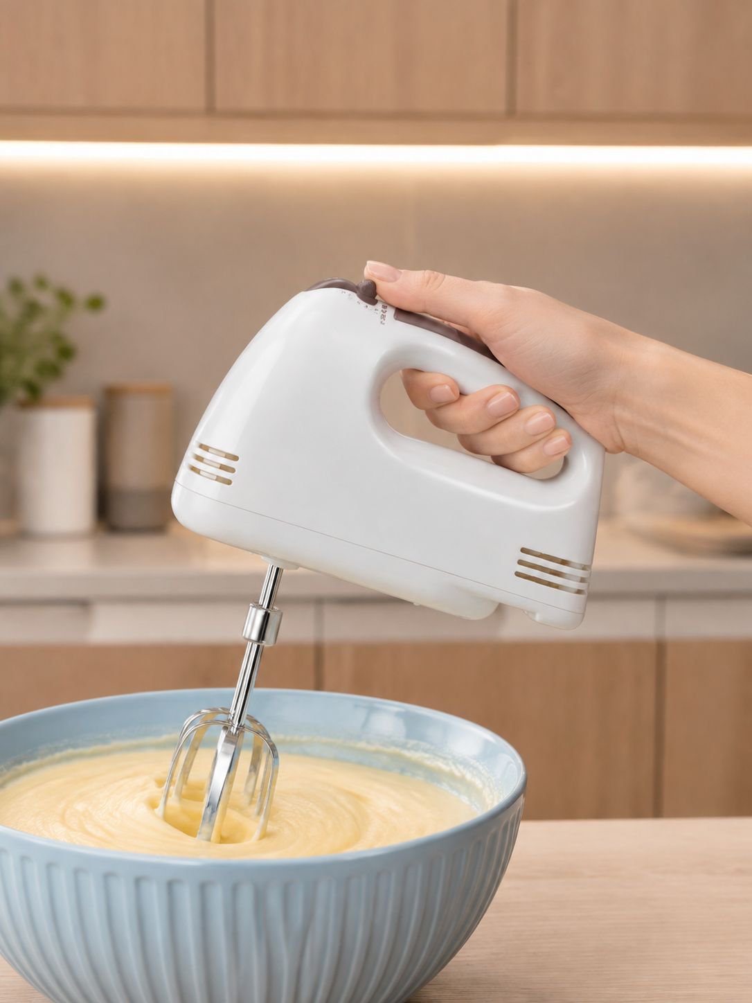 Batidor eléctrico eficiente para preparar bebidas cremosas