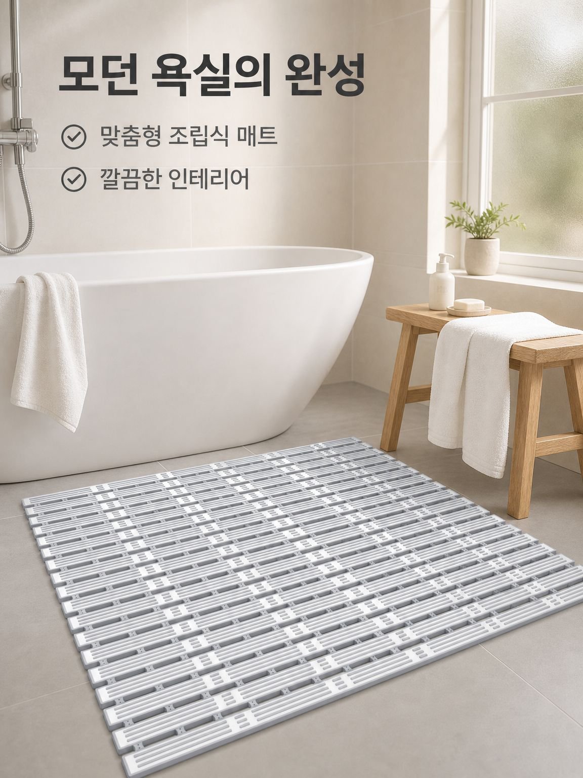 미끄럼 방지 두꺼운 욕실 매트