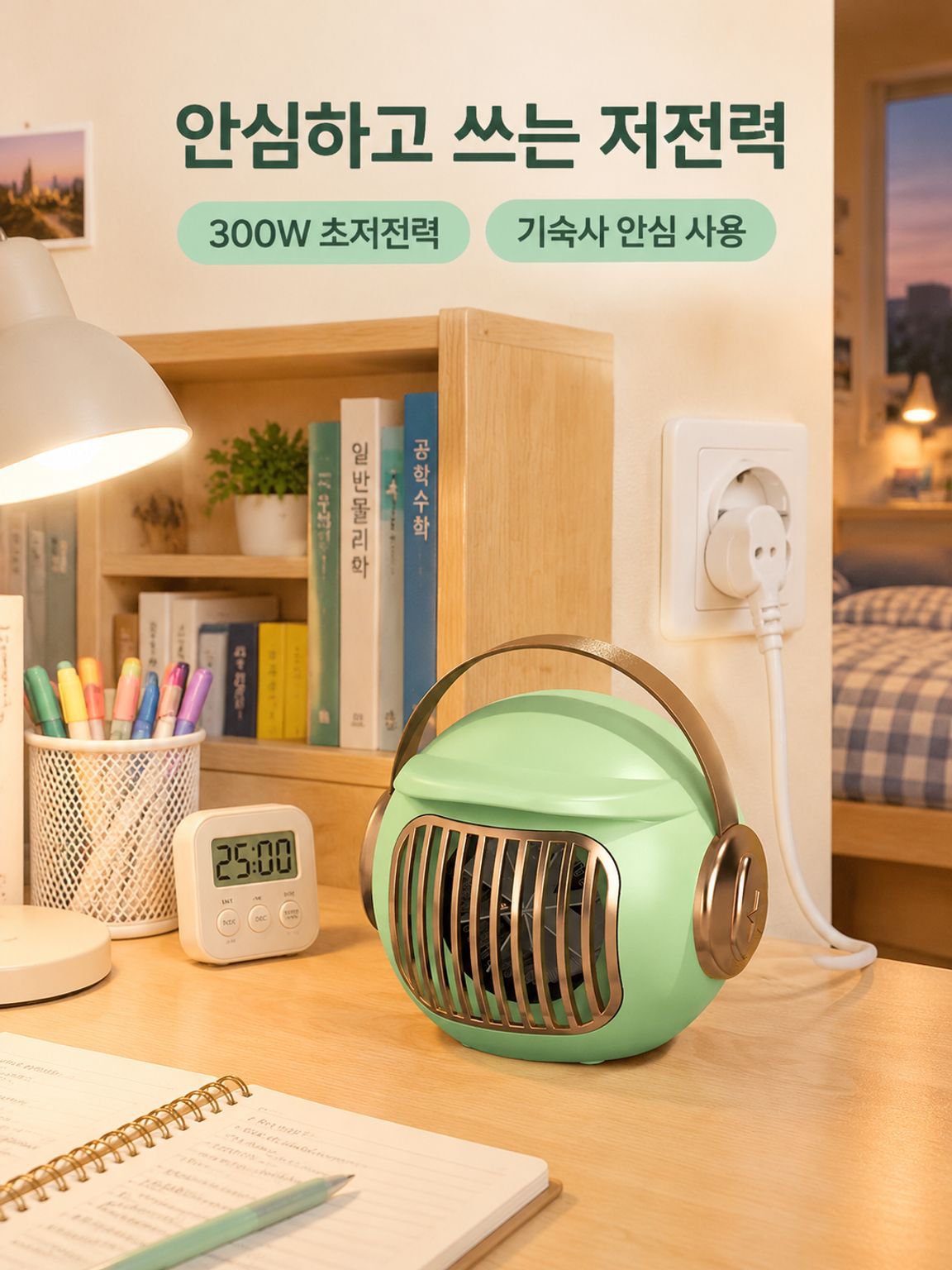 손잡이가 달린 휴대용 고효율 전기 히터