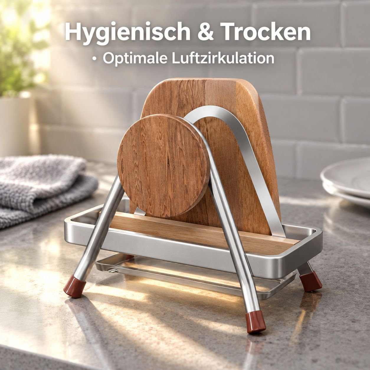Schneidebrettständer aus Buchenholz