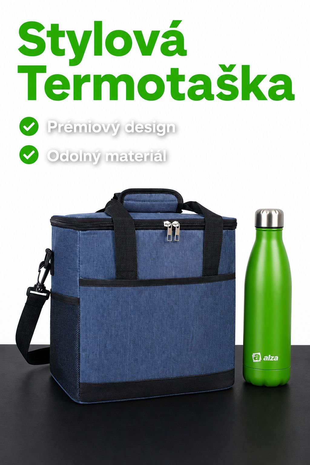 Čtvercová velkokapacitní přenosná termo taška pro studenty a pracující