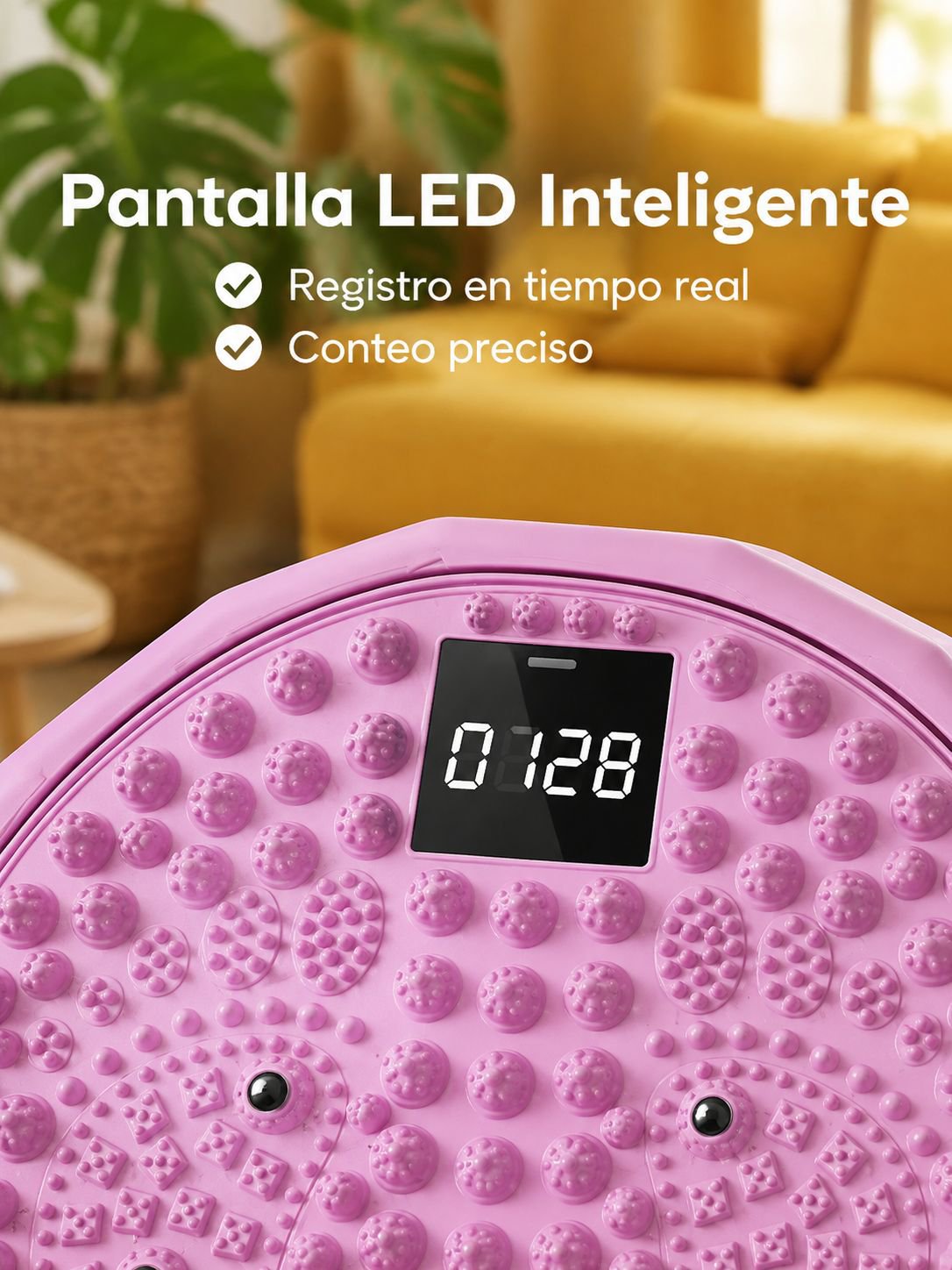 Disco multifuncional inteligente con pantalla digital, disco magnético para presión y masaje de pies