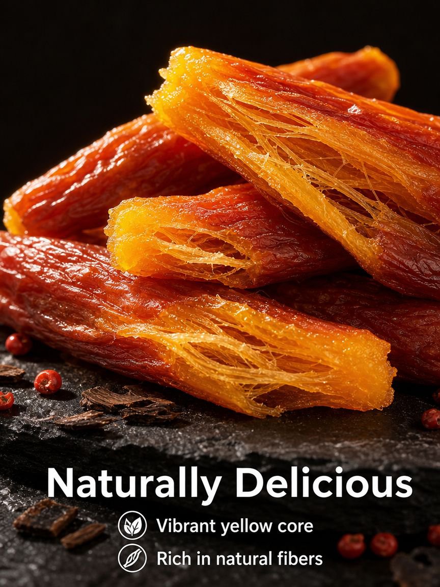 Natural sweet potato strips with a sweet taste