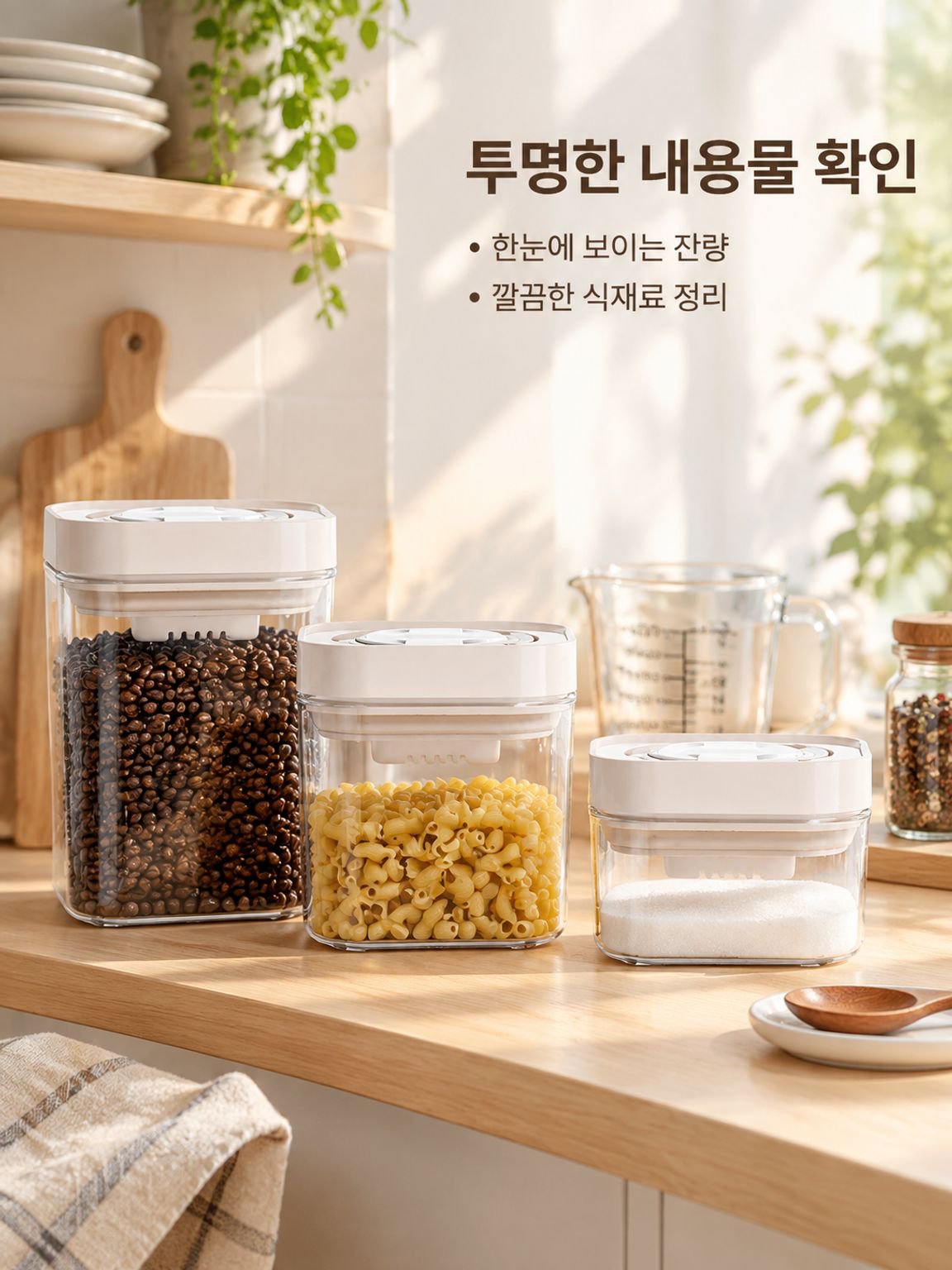 밀폐형 커피 원두 저장통