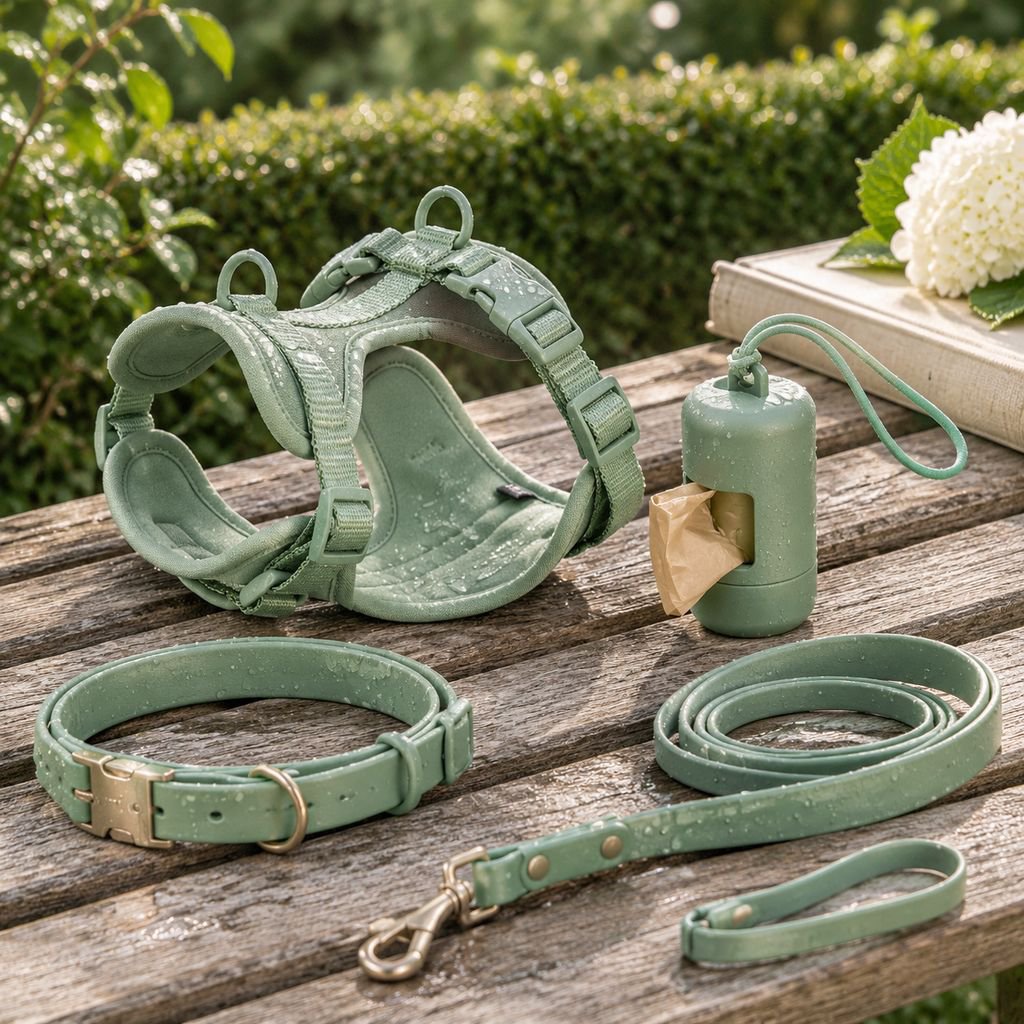 Waterproof Dog Leash with Adjustable Dog Collar and Lead Set