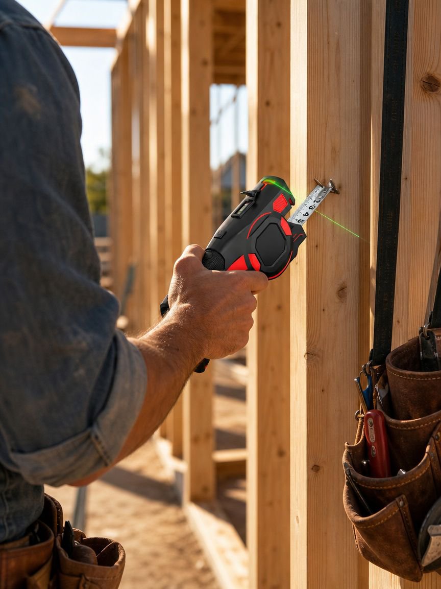Durable and reliable laser measuring tape