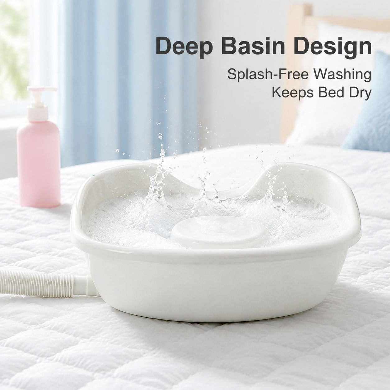 Portable Flat Lying Shampoo Basin for Elderly and Pregnant Women, Flexible Design