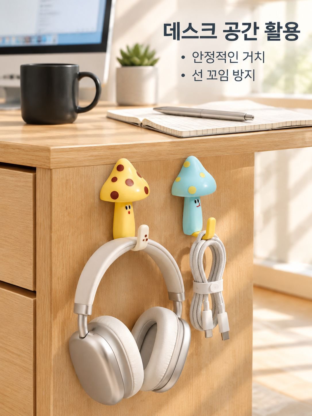 버섯 모양 귀여운 후크