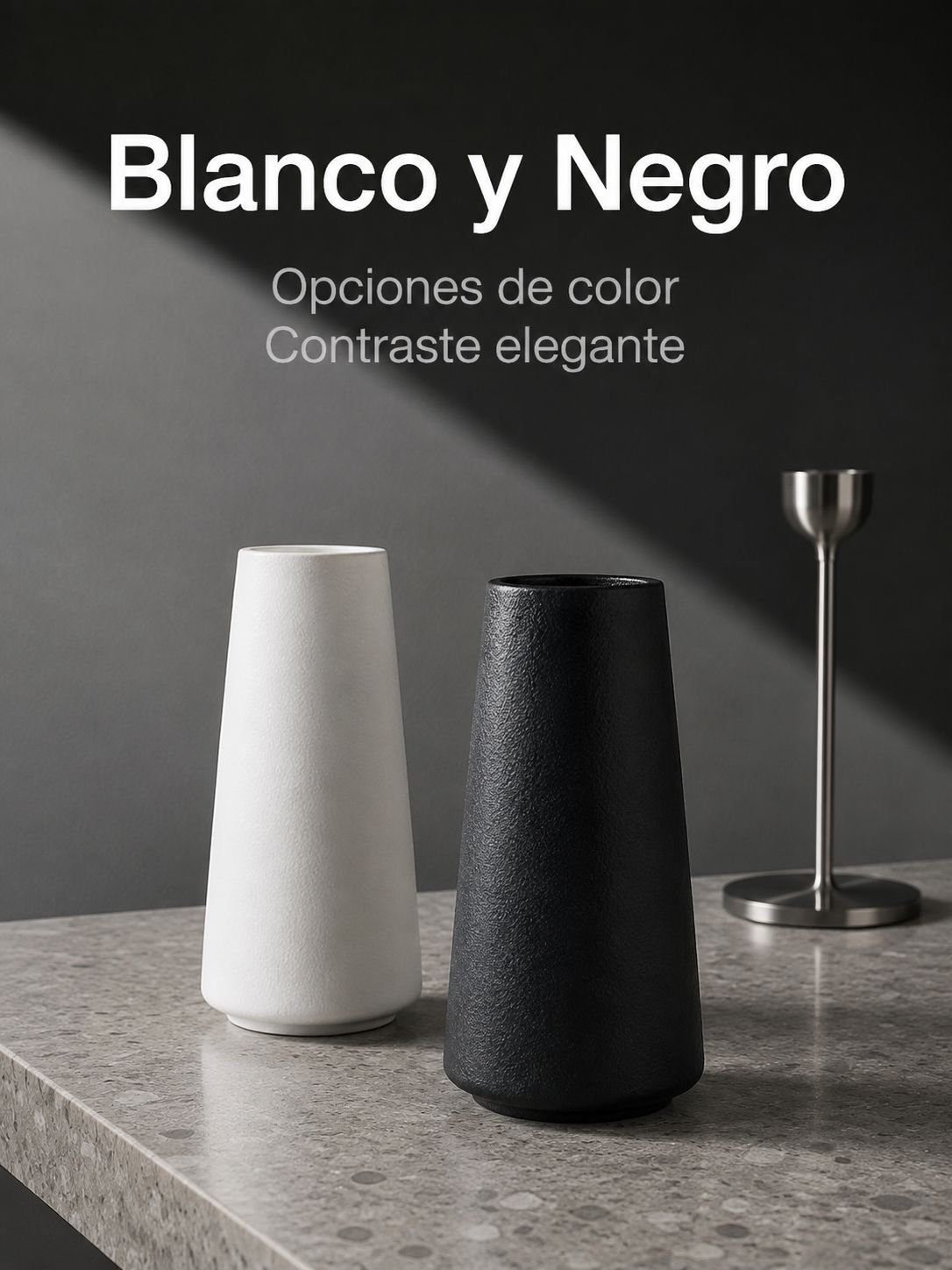 Florero de cerámica blanca sin esmaltar de apertura grande