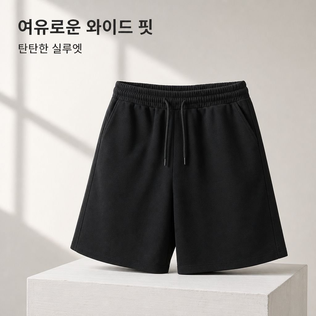여름 순면 스포츠 트렌디 루즈핏 캐주얼 반바지