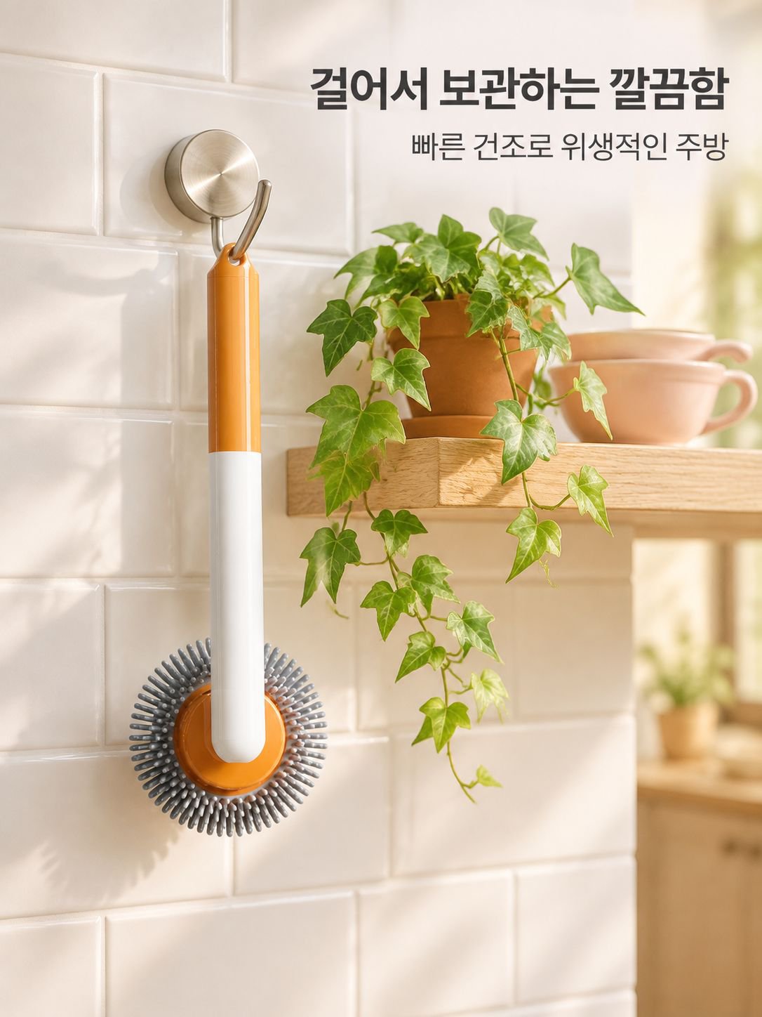 회전식 냄비 청소용 브러시