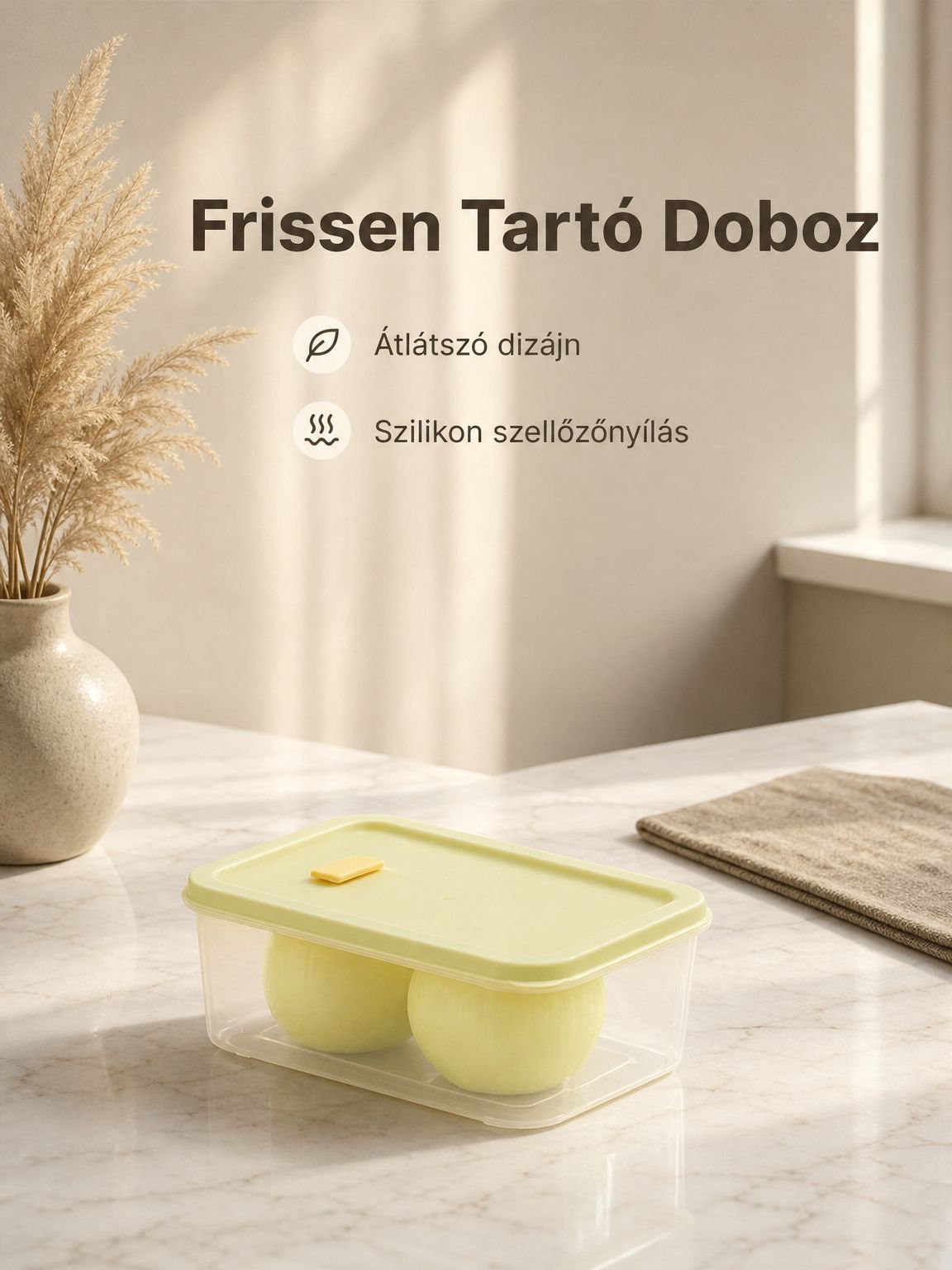 Hűtőhöz való húsos rekeszes tárolódoboz