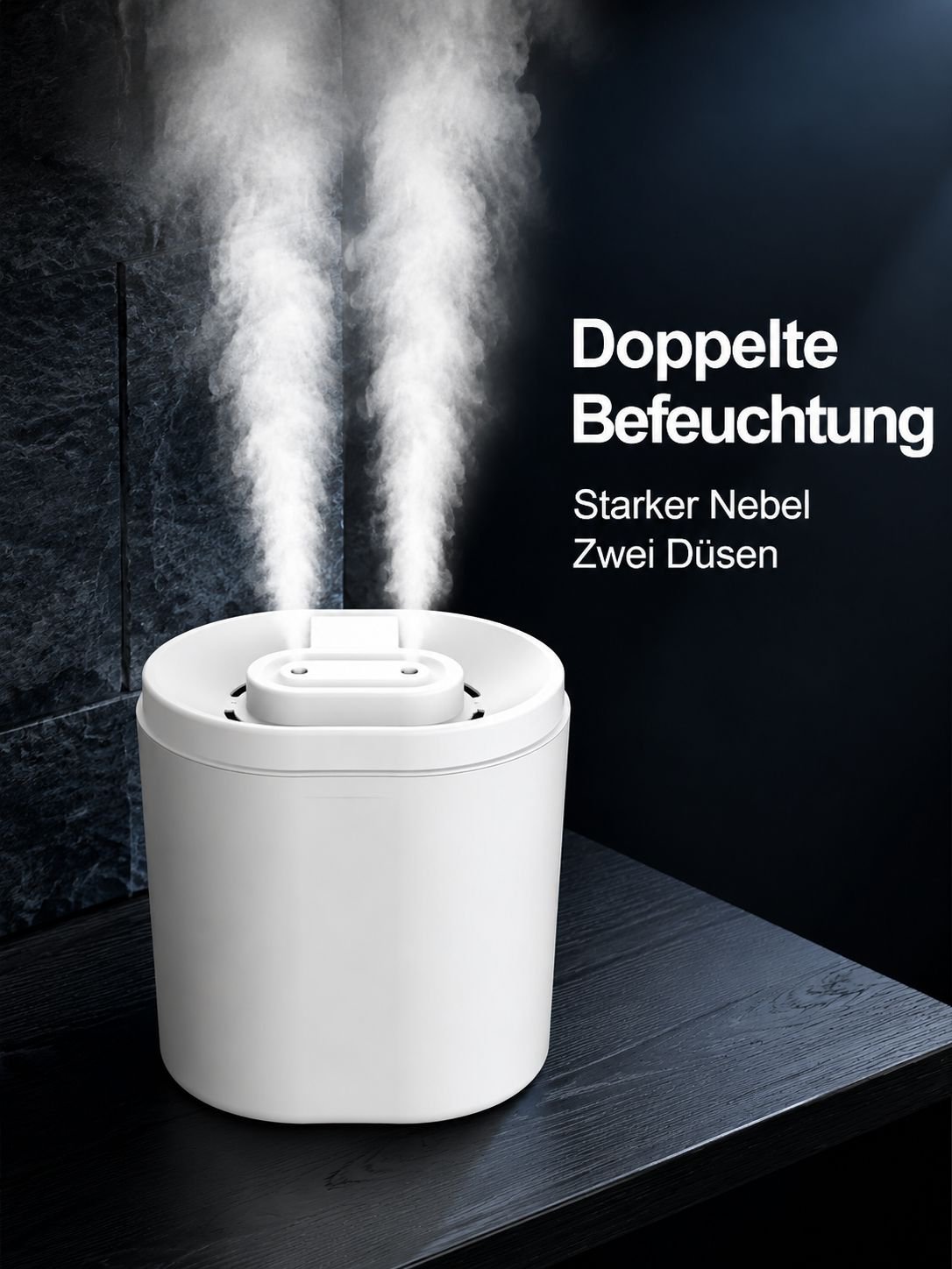 6L großer Desktop-Luftbefeuchter mit Stimmungslicht für Zuhause und Büro