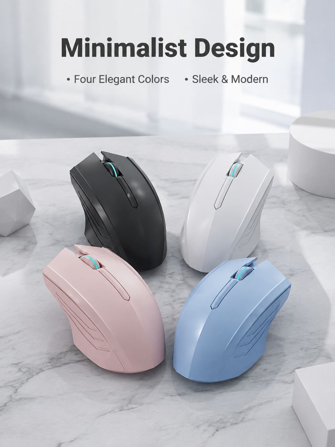 Bluetooth Wireless Silent Mouse Rechargeable Gaming Universal