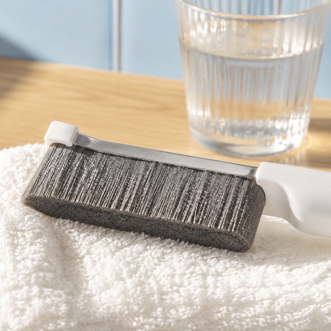 Cleaning brush removing tough stains