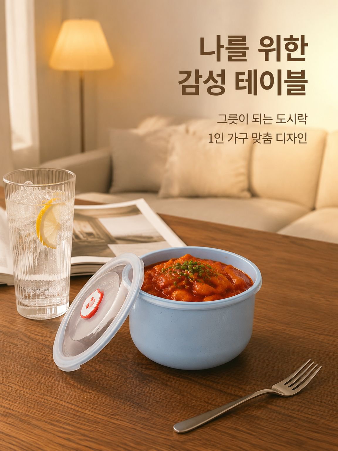 뚜껑 있는 도시락통